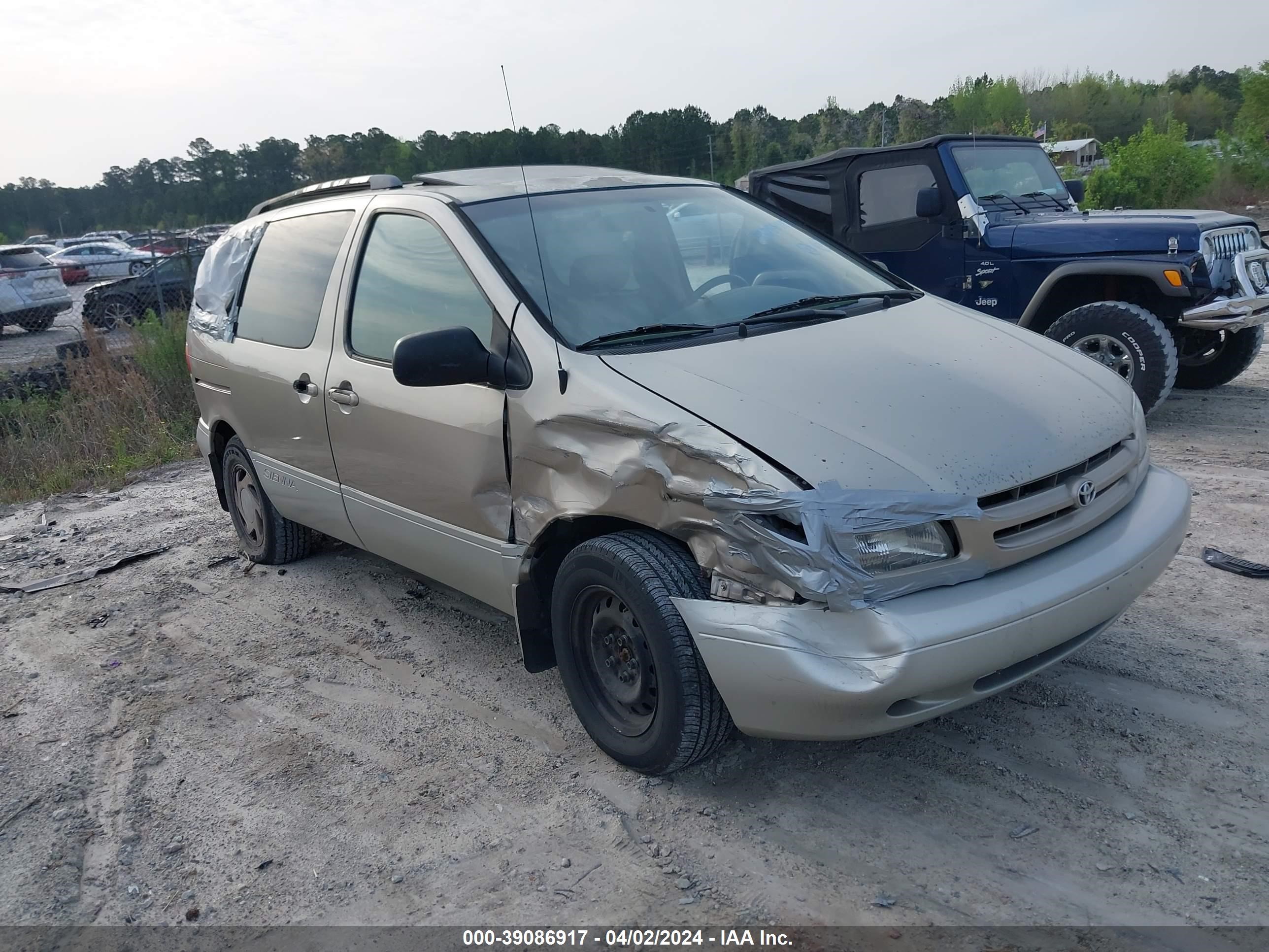 toyota sienna 2000 4t3zf13c7y4237254