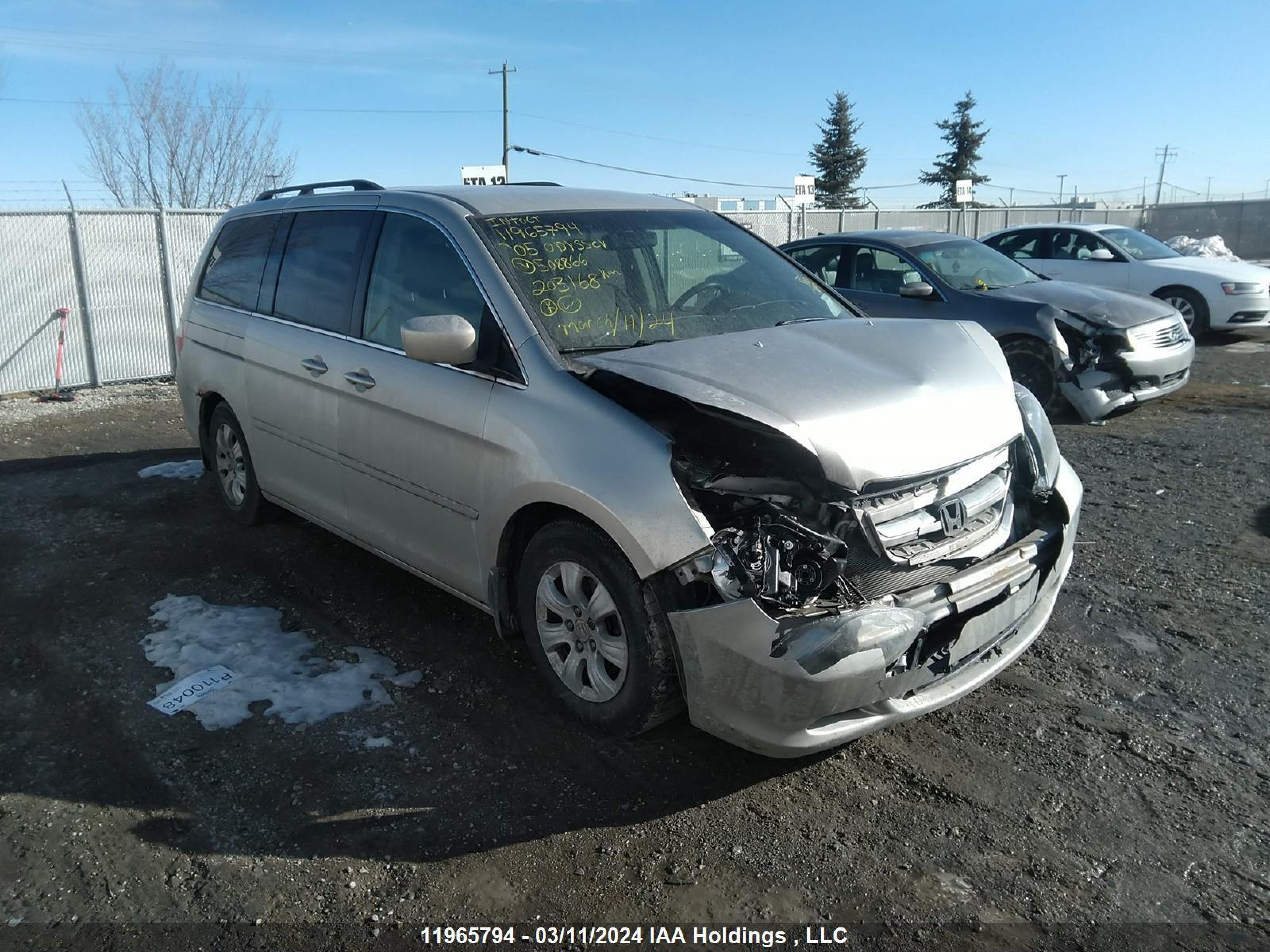 honda odyssey 2005 5fnrl38435b508866