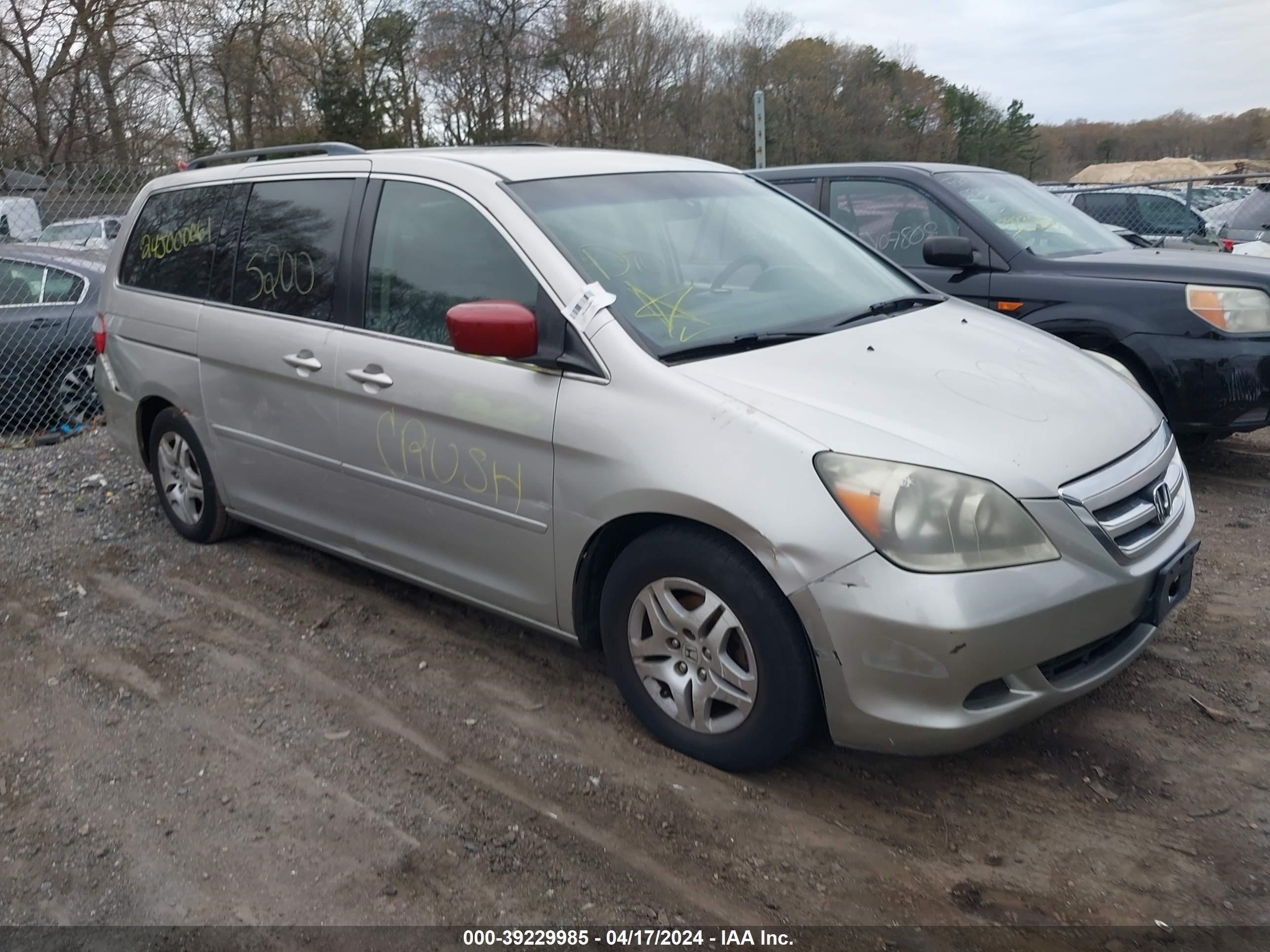 honda odyssey 2007 5fnrl38487b450871