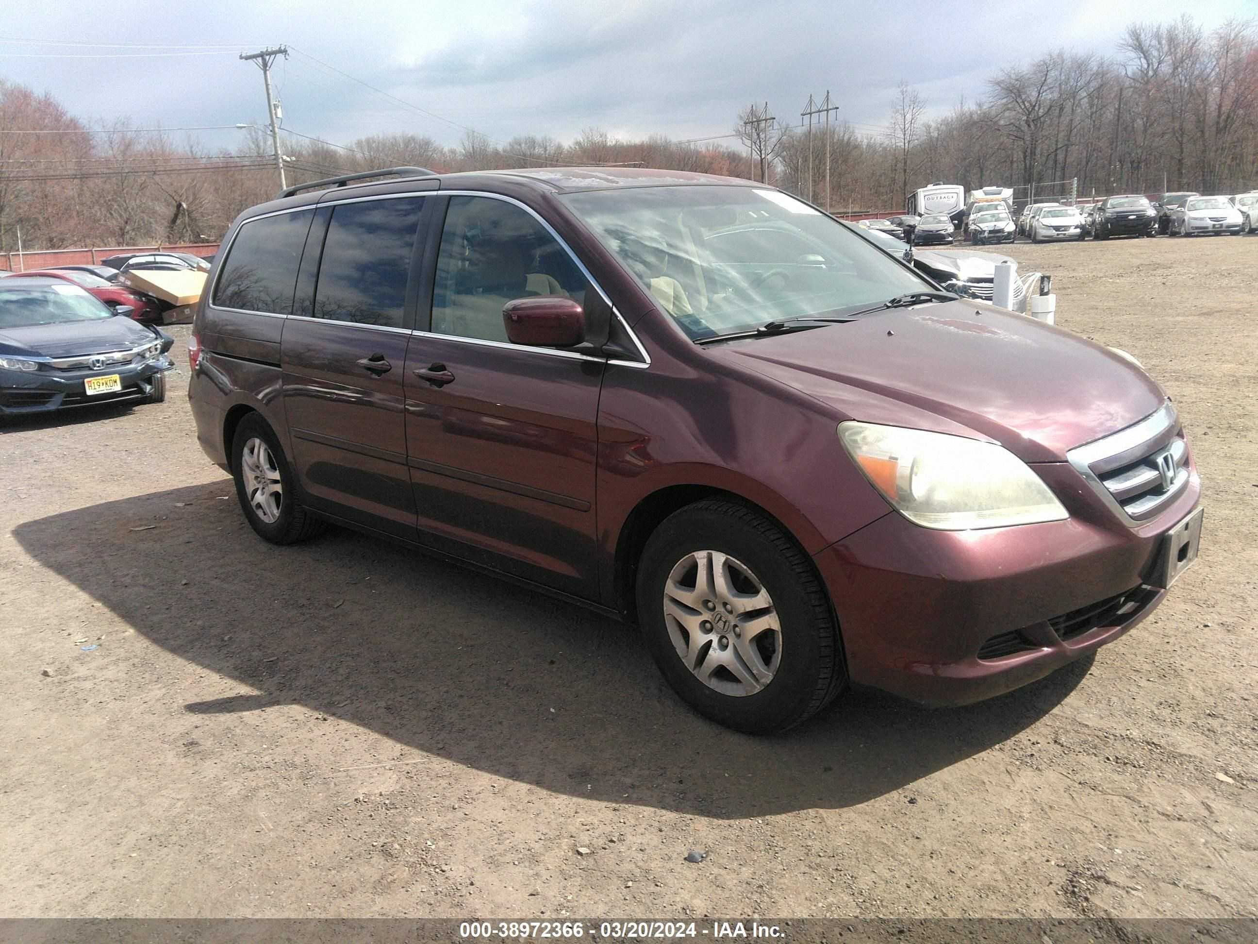 honda odyssey 2007 5fnrl384x7b046602