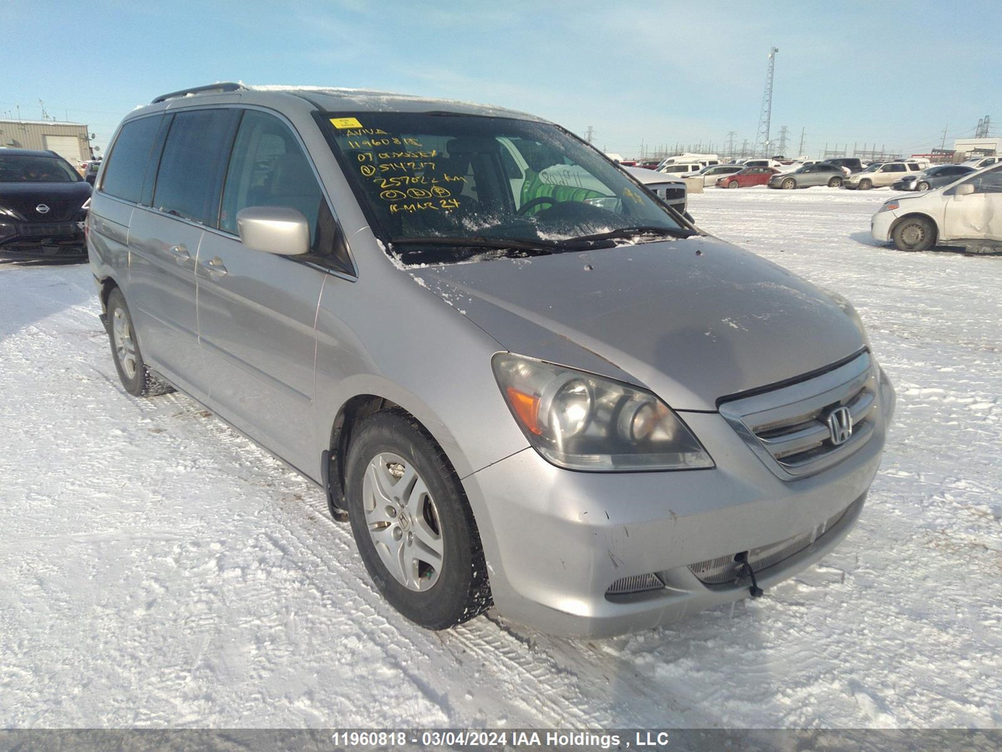 honda odyssey 2007 5fnrl38617b514217