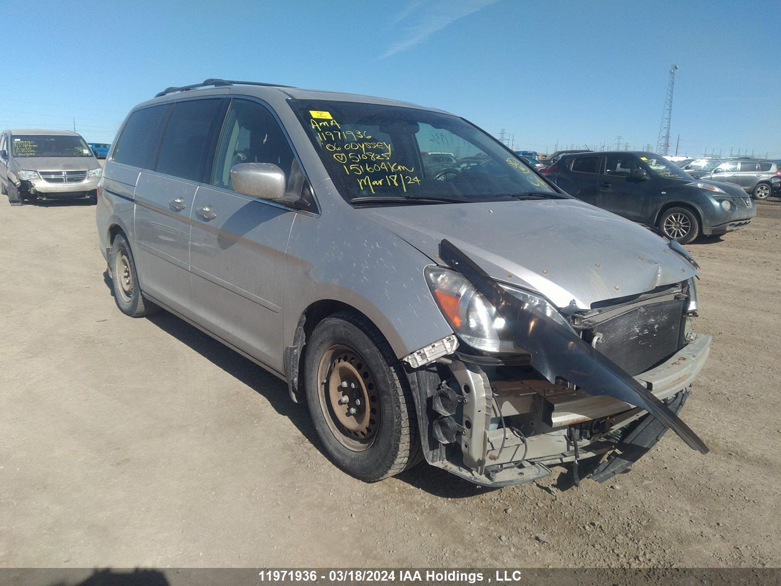 honda odyssey to 2006 5fnrl38846b510825