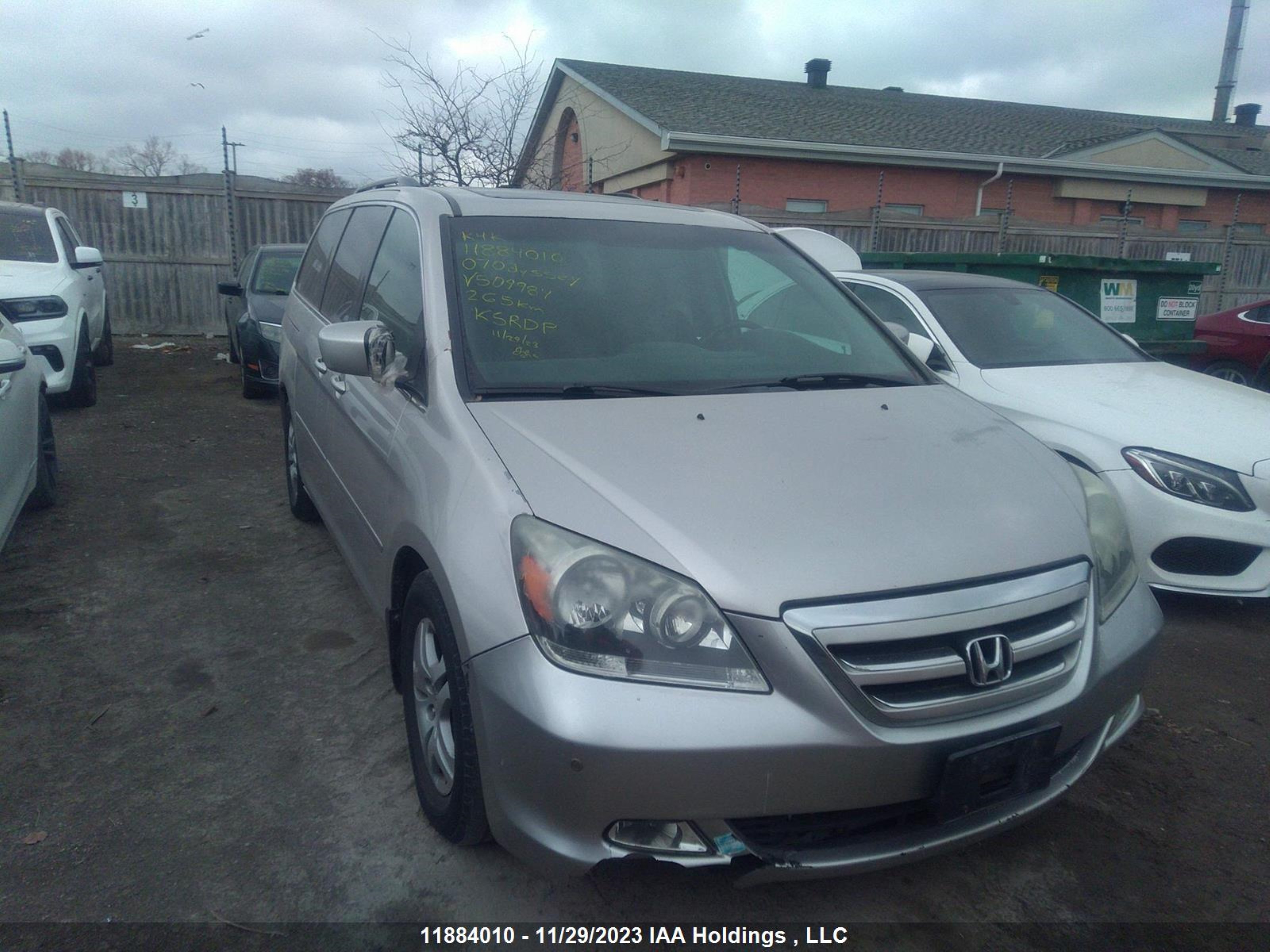 honda odyssey 2007 5fnrl38867b509984