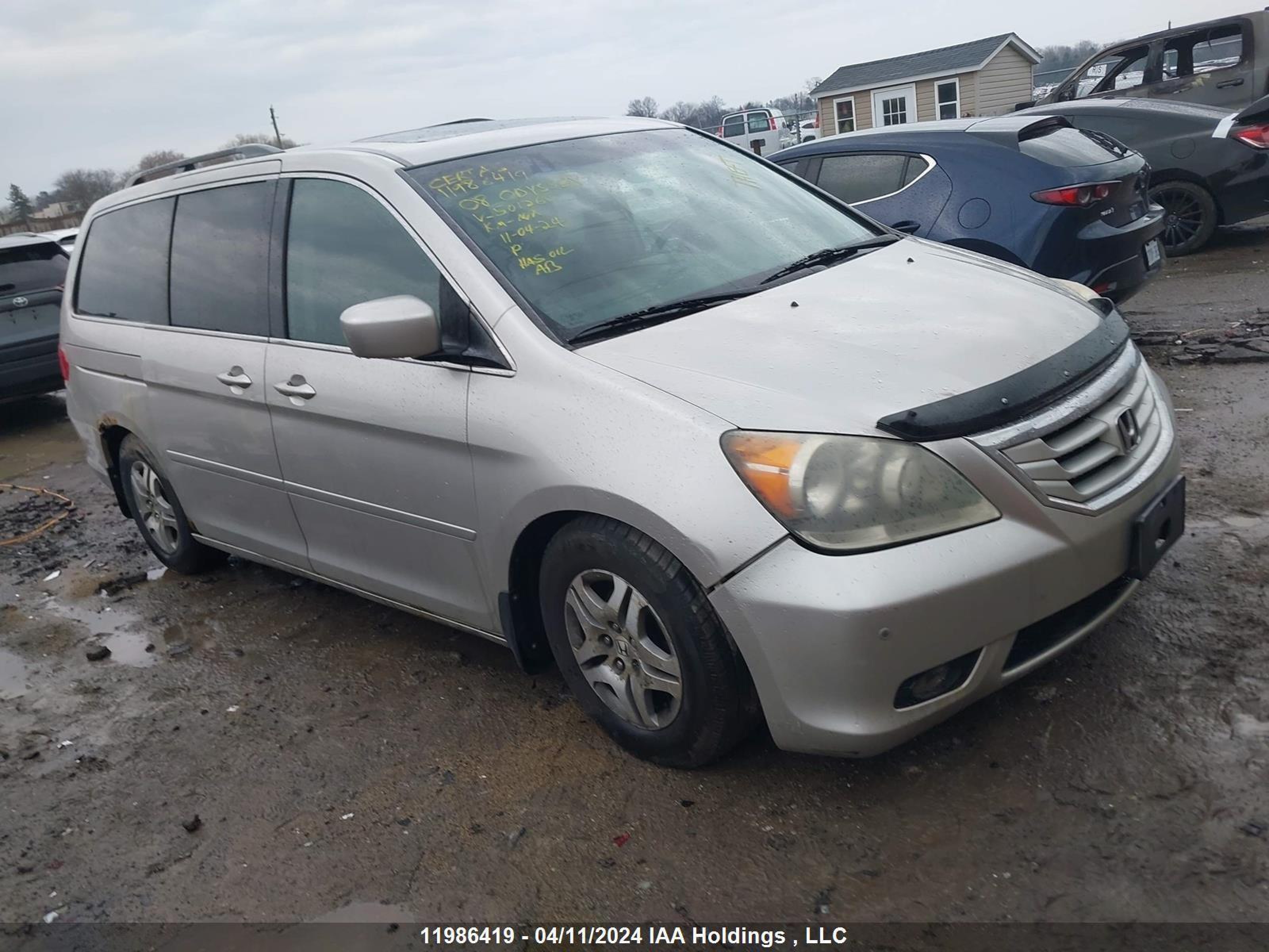 honda odyssey 2008 5fnrl388x8b501260