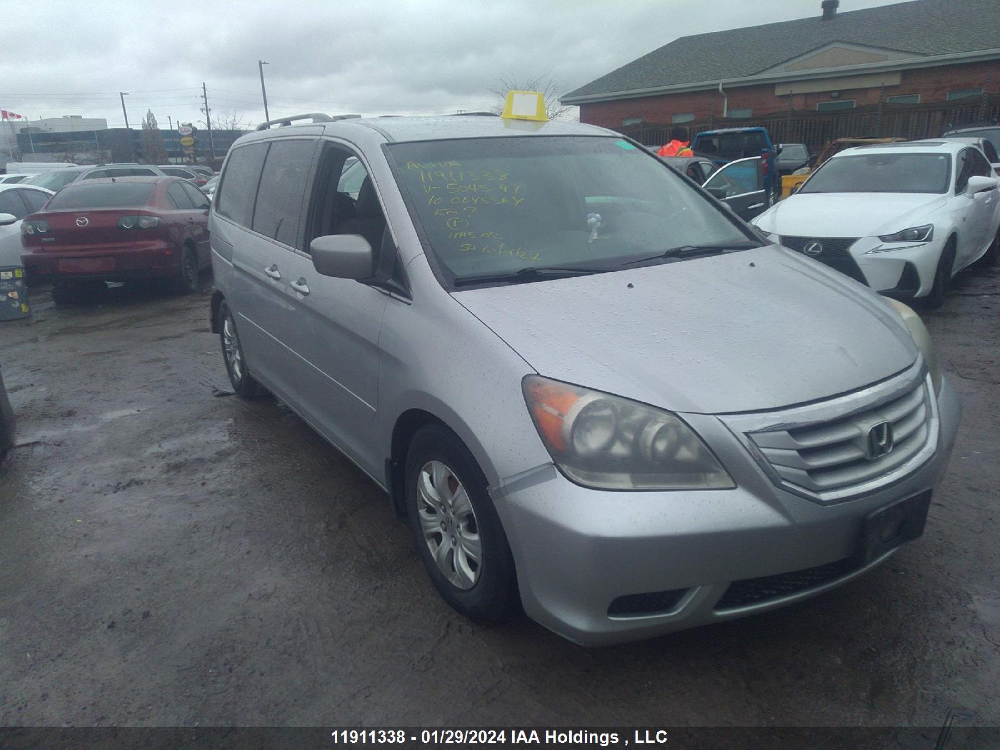 honda odyssey 2010 5fnrl3h50ab504597