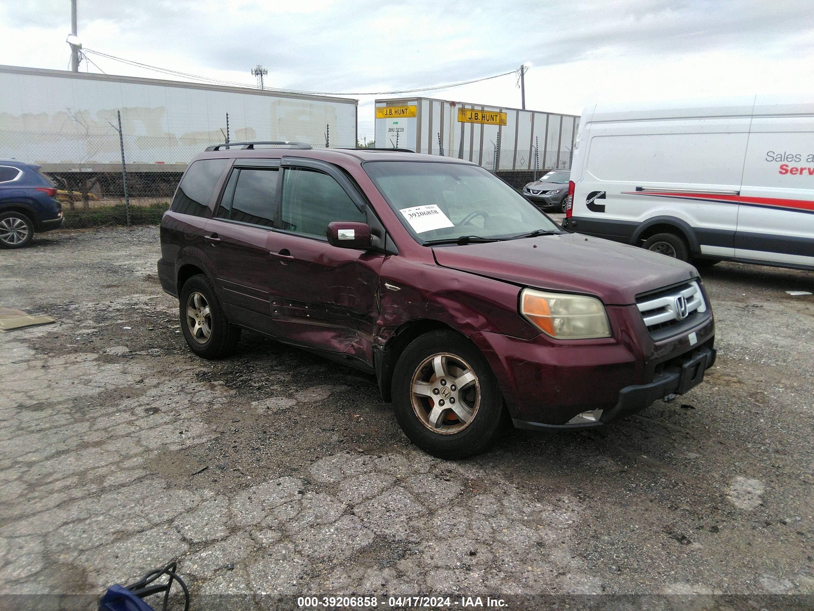 honda pilot 2007 5fnyf18587b021195