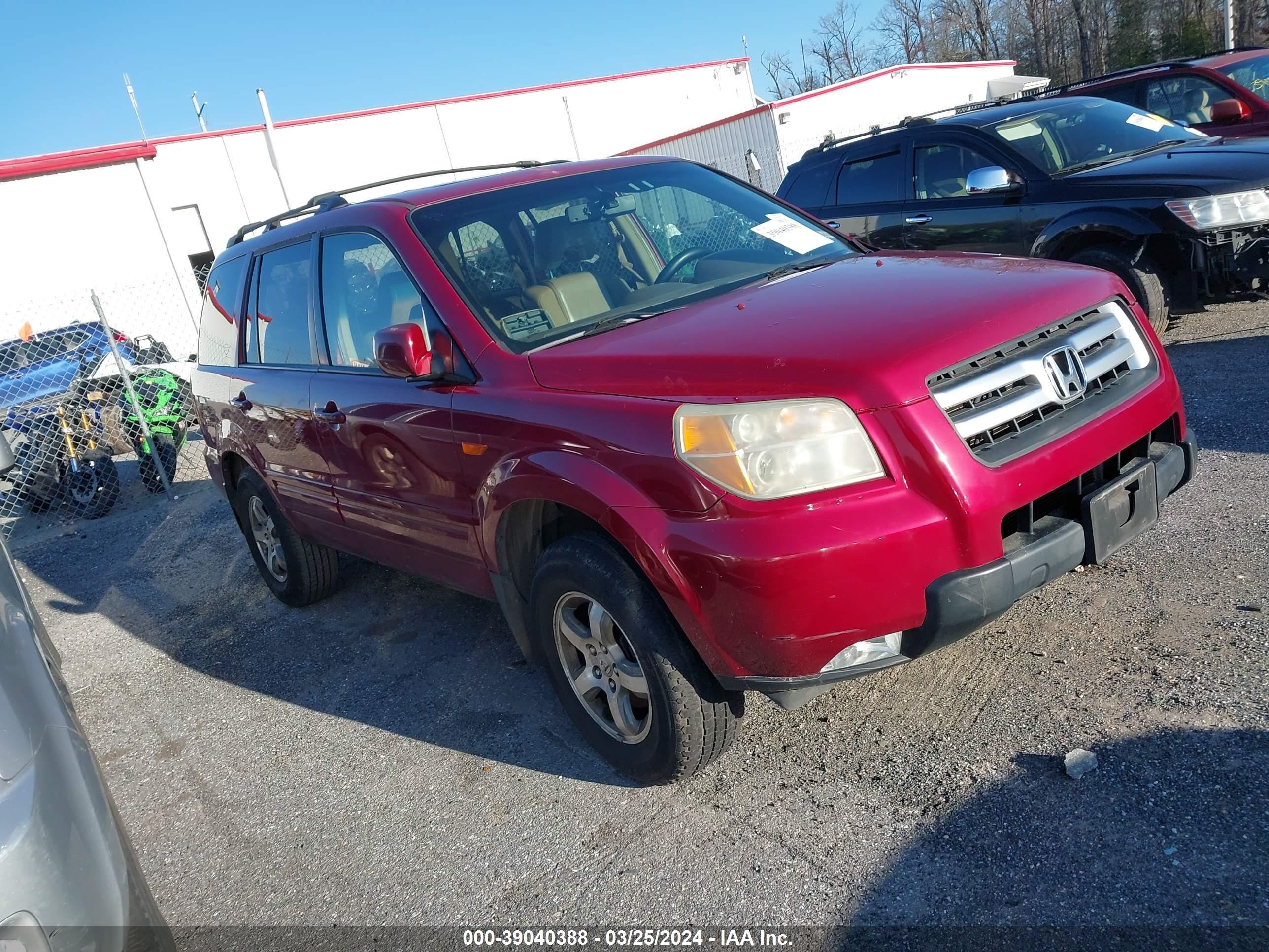 honda pilot 2006 5fnyf18596b021785