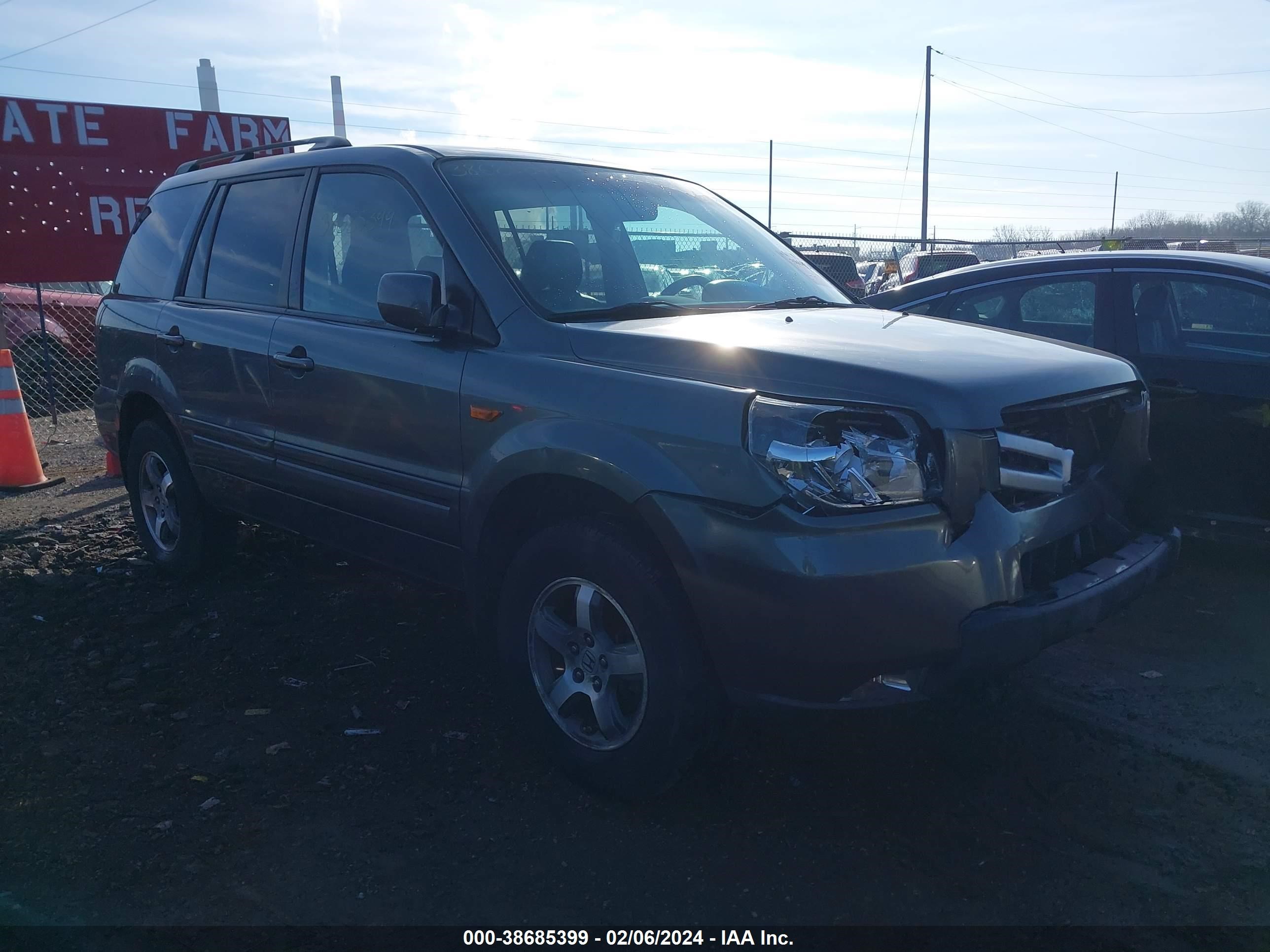 honda pilot 2007 5fnyf18647b033059