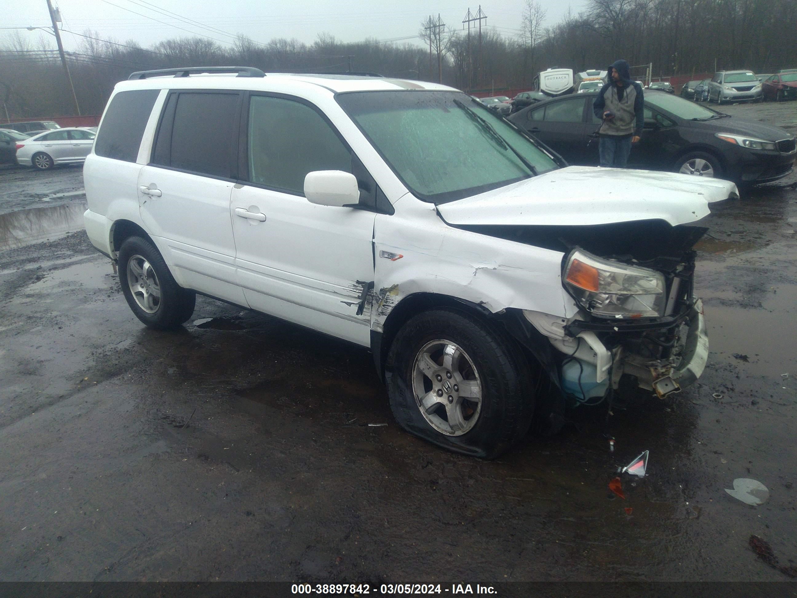 honda pilot 2008 5fnyf186x8b051132