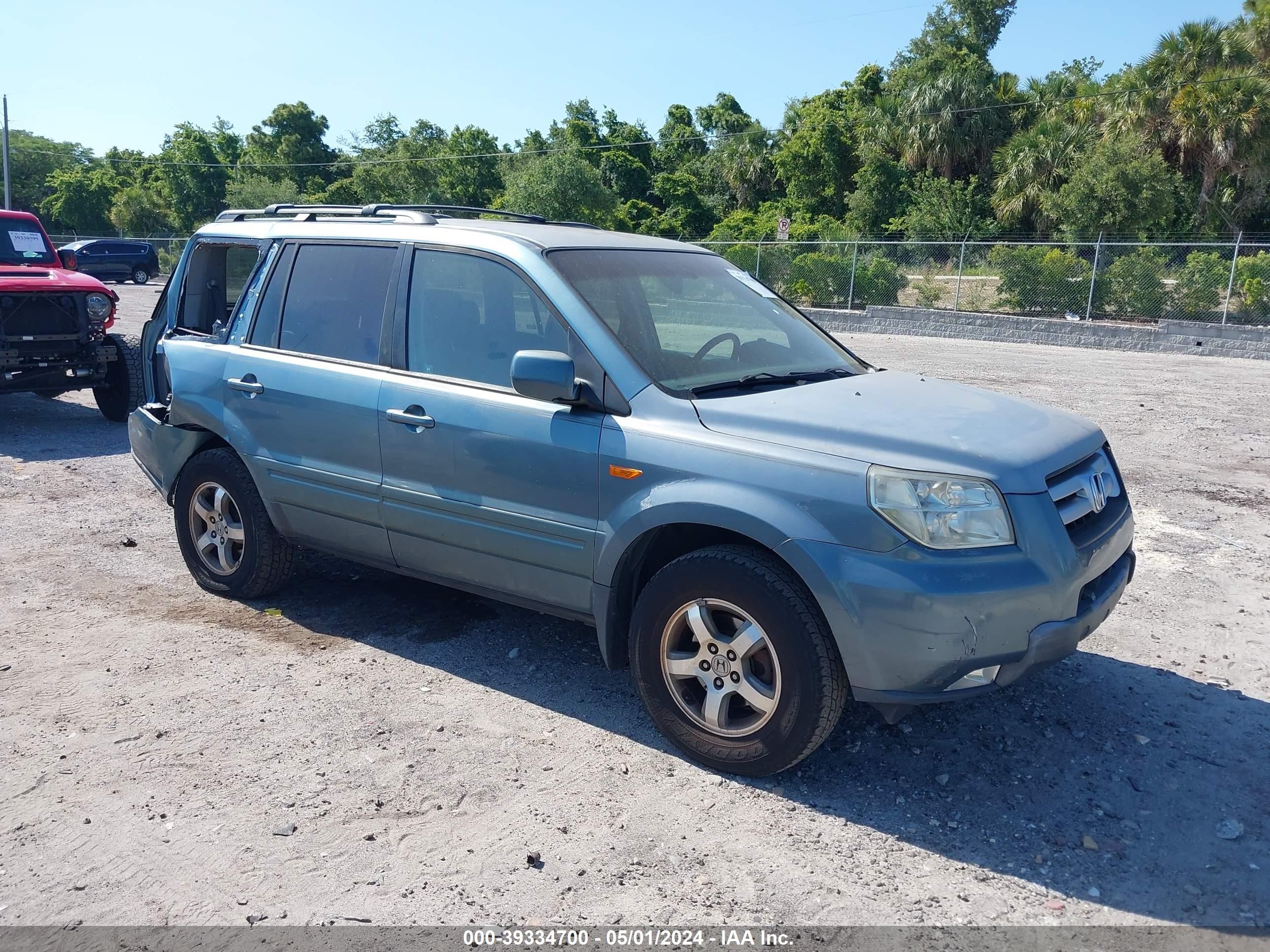 honda pilot 2007 5fnyf28407b027490