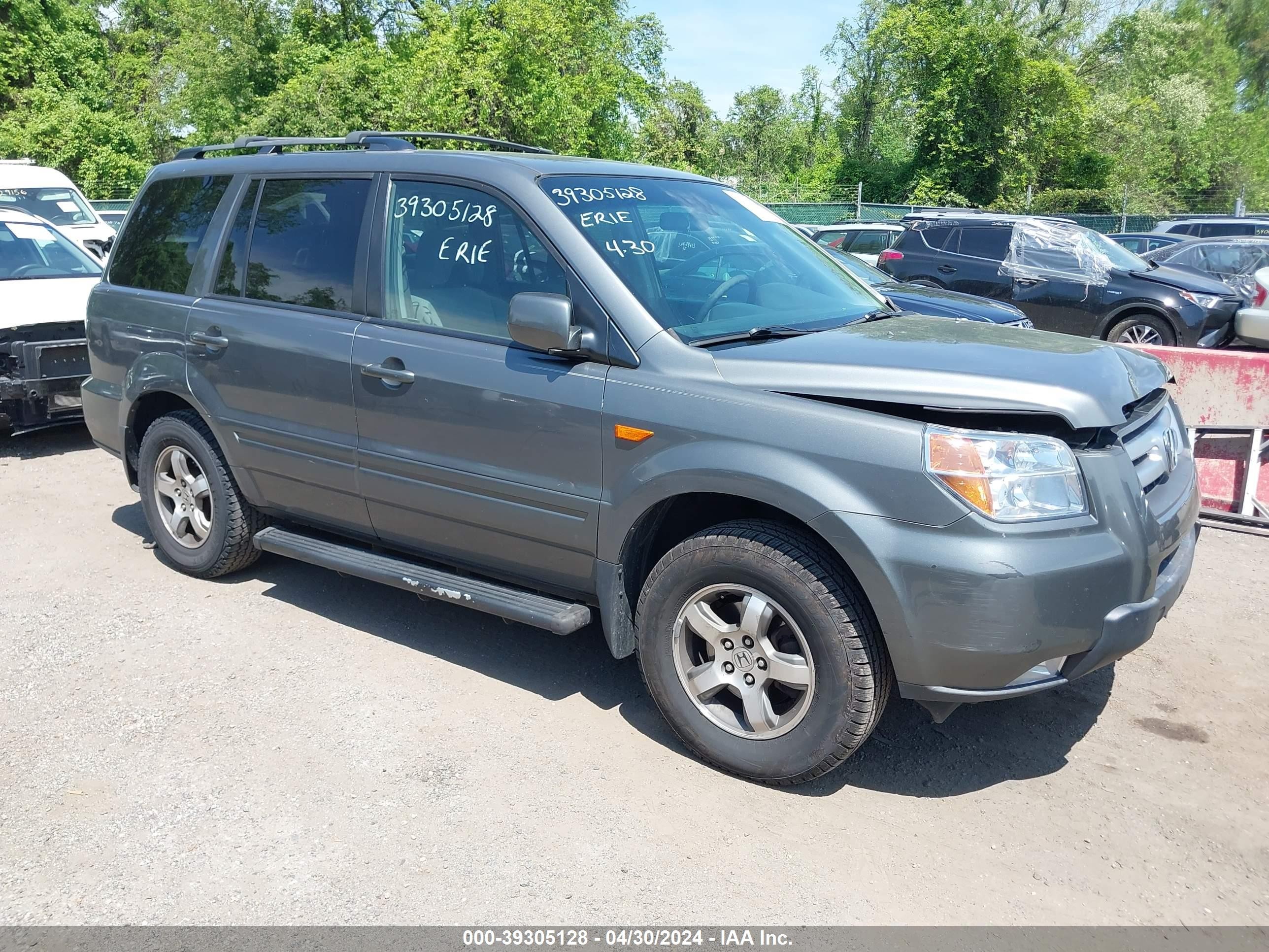 honda pilot 2007 5fnyf28427b022453