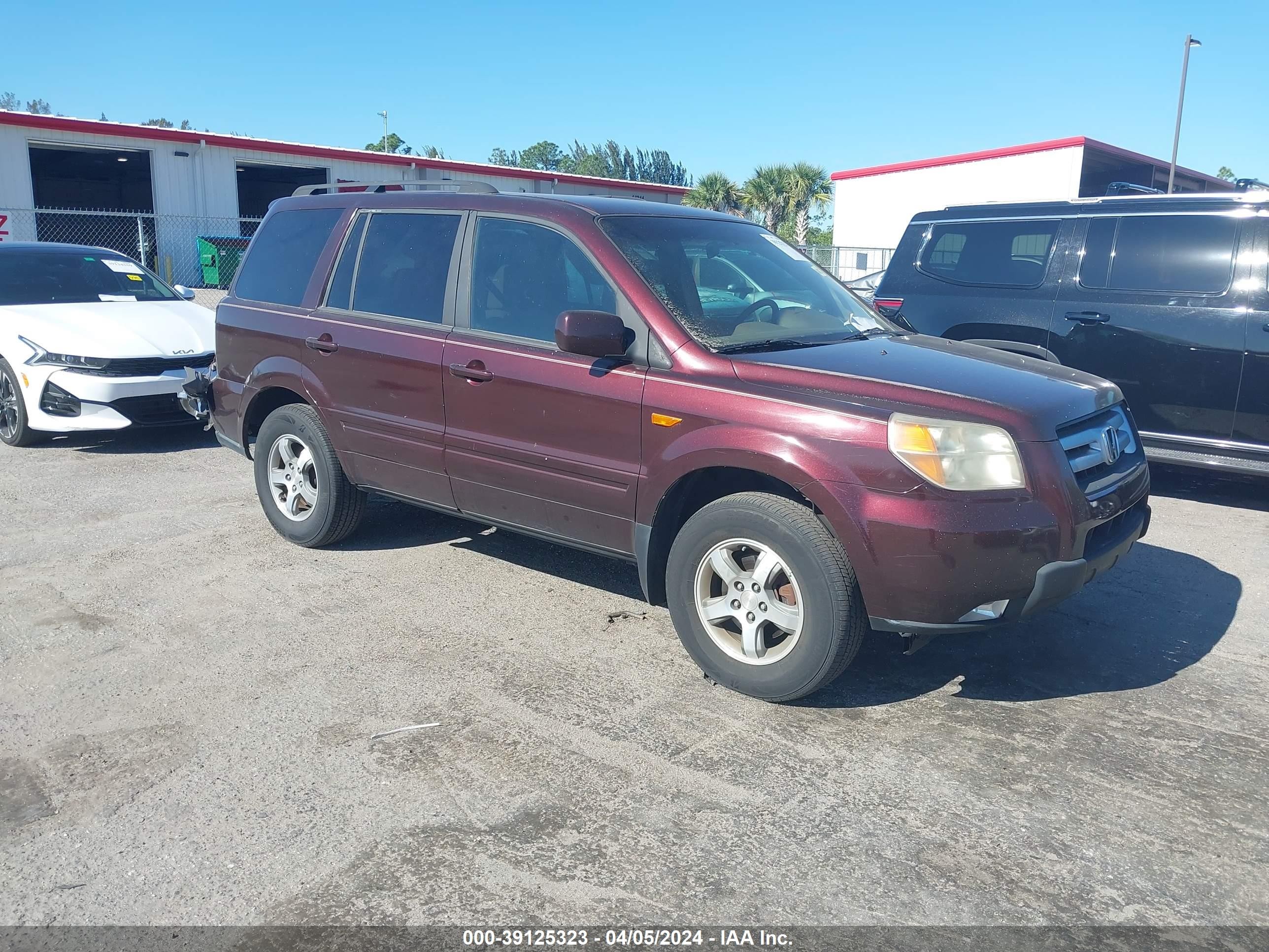 honda pilot 2007 5fnyf28437b021389