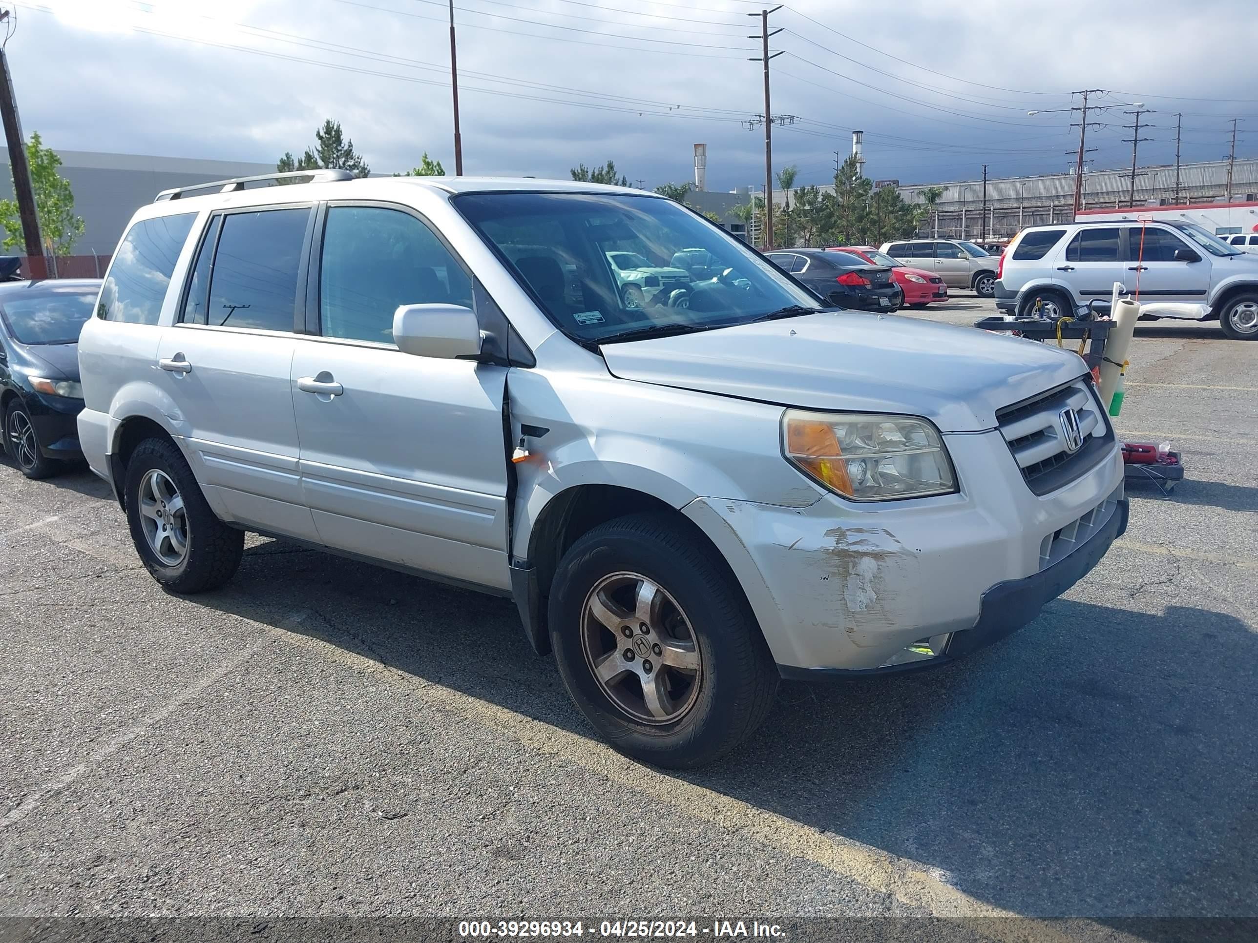 honda pilot 2007 5fnyf28467b033312