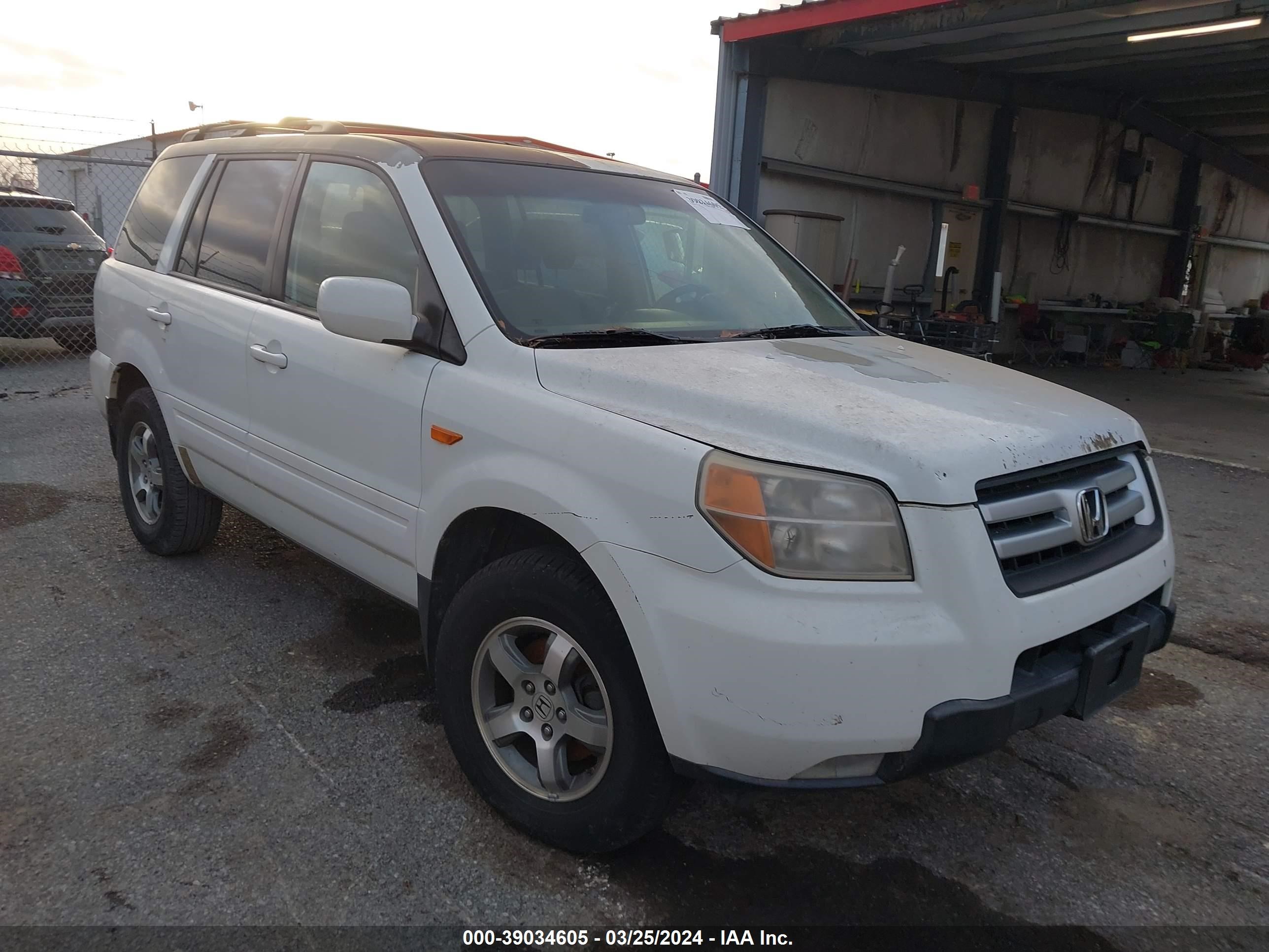 honda pilot 2007 5fnyf28487b037975