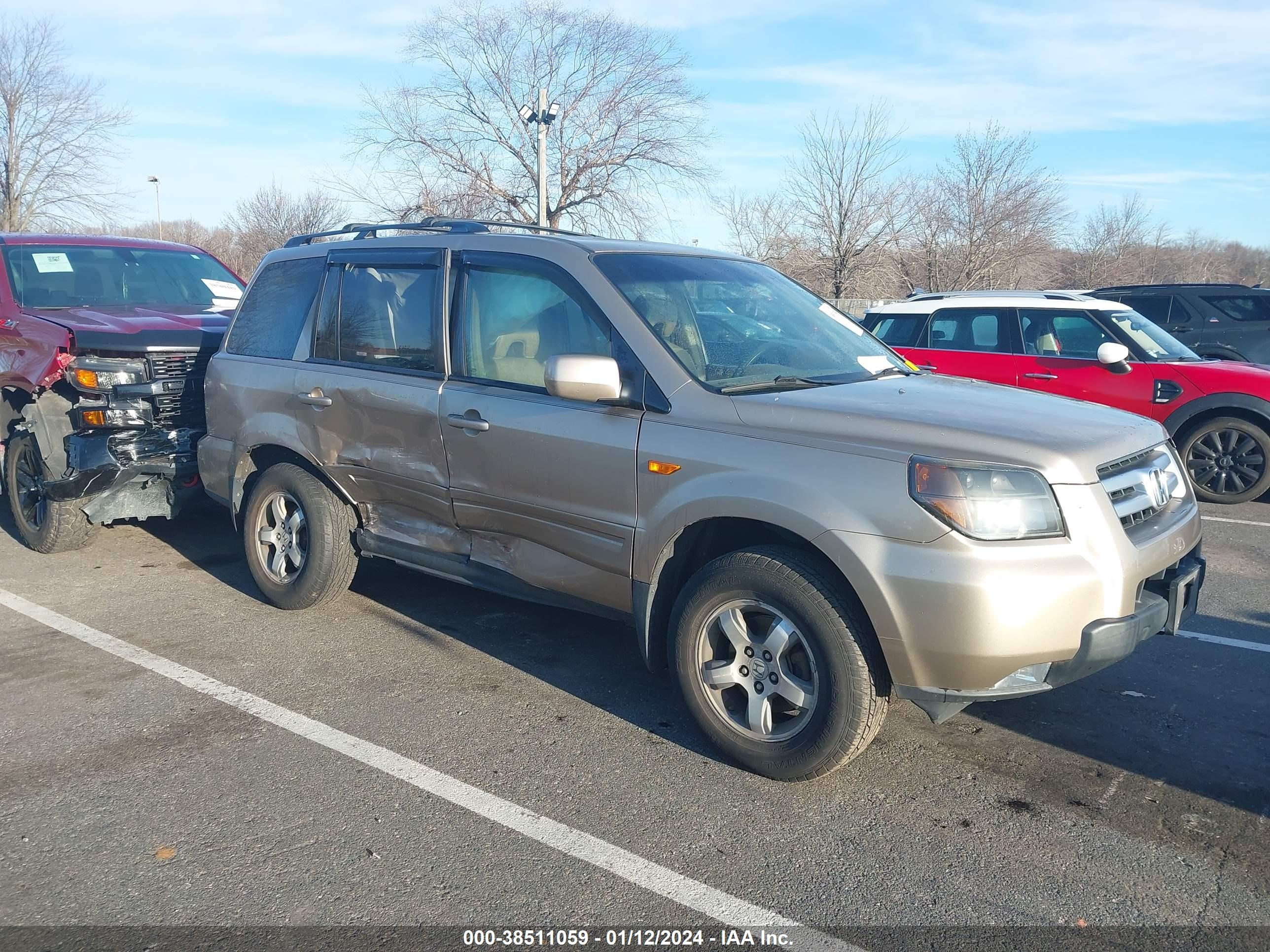 honda pilot 2007 5fnyf28587b021865