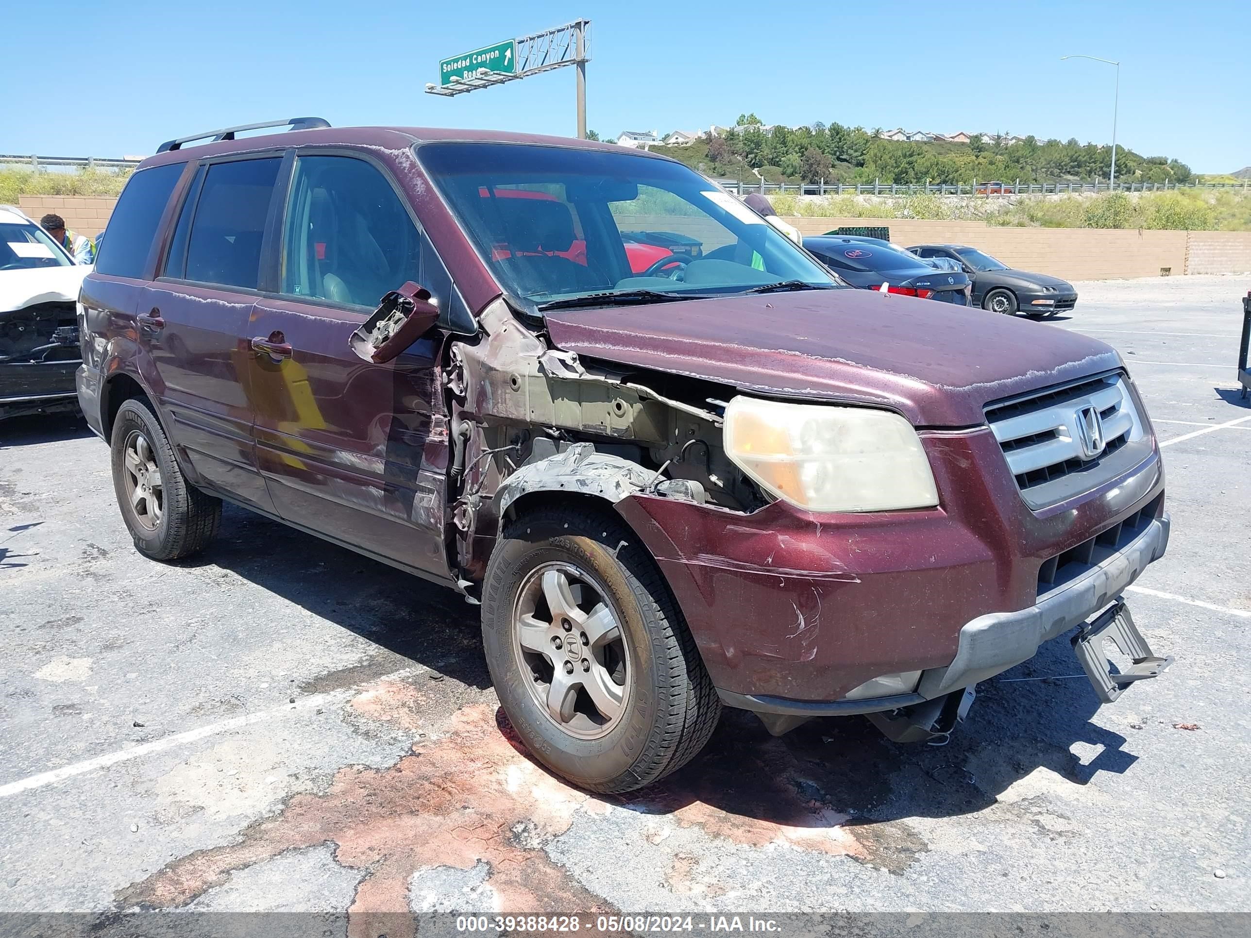 honda pilot 2007 5fnyf28677b034986