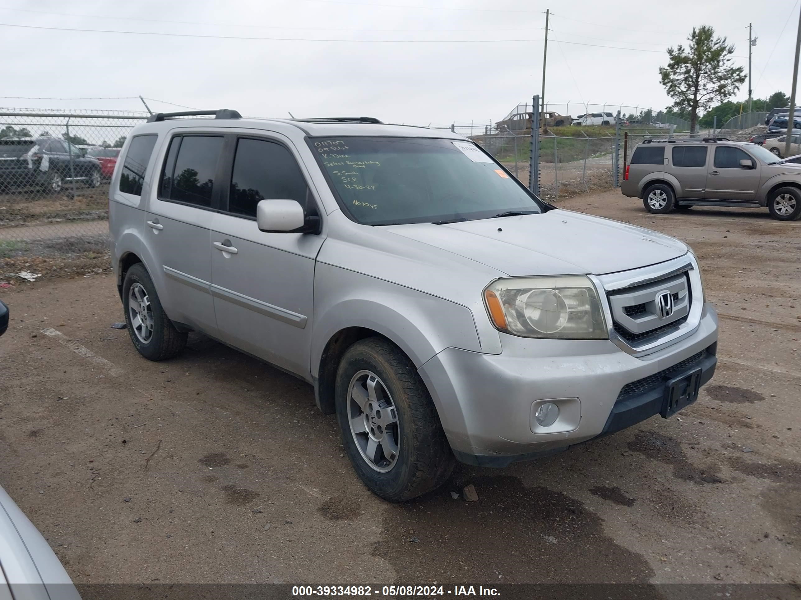 honda pilot 2009 5fnyf38559b011707