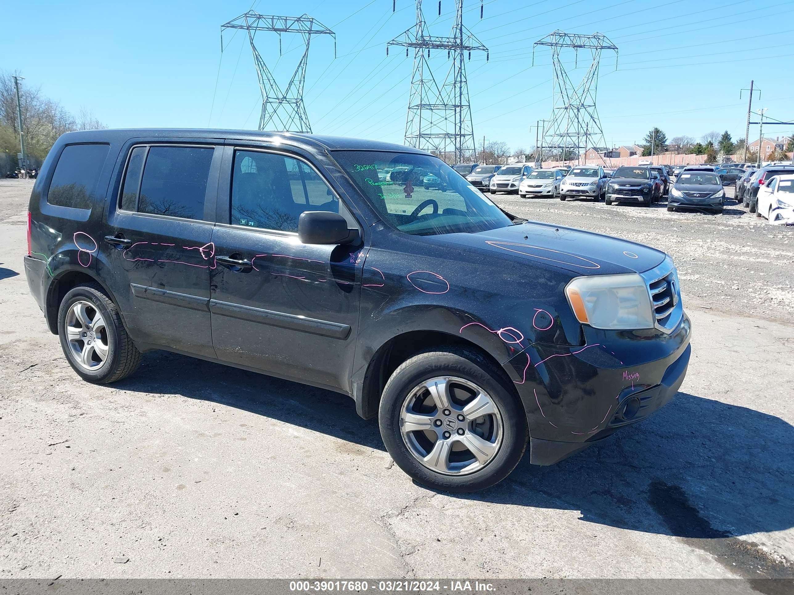 honda pilot 2012 5fnyf4h44cb075001