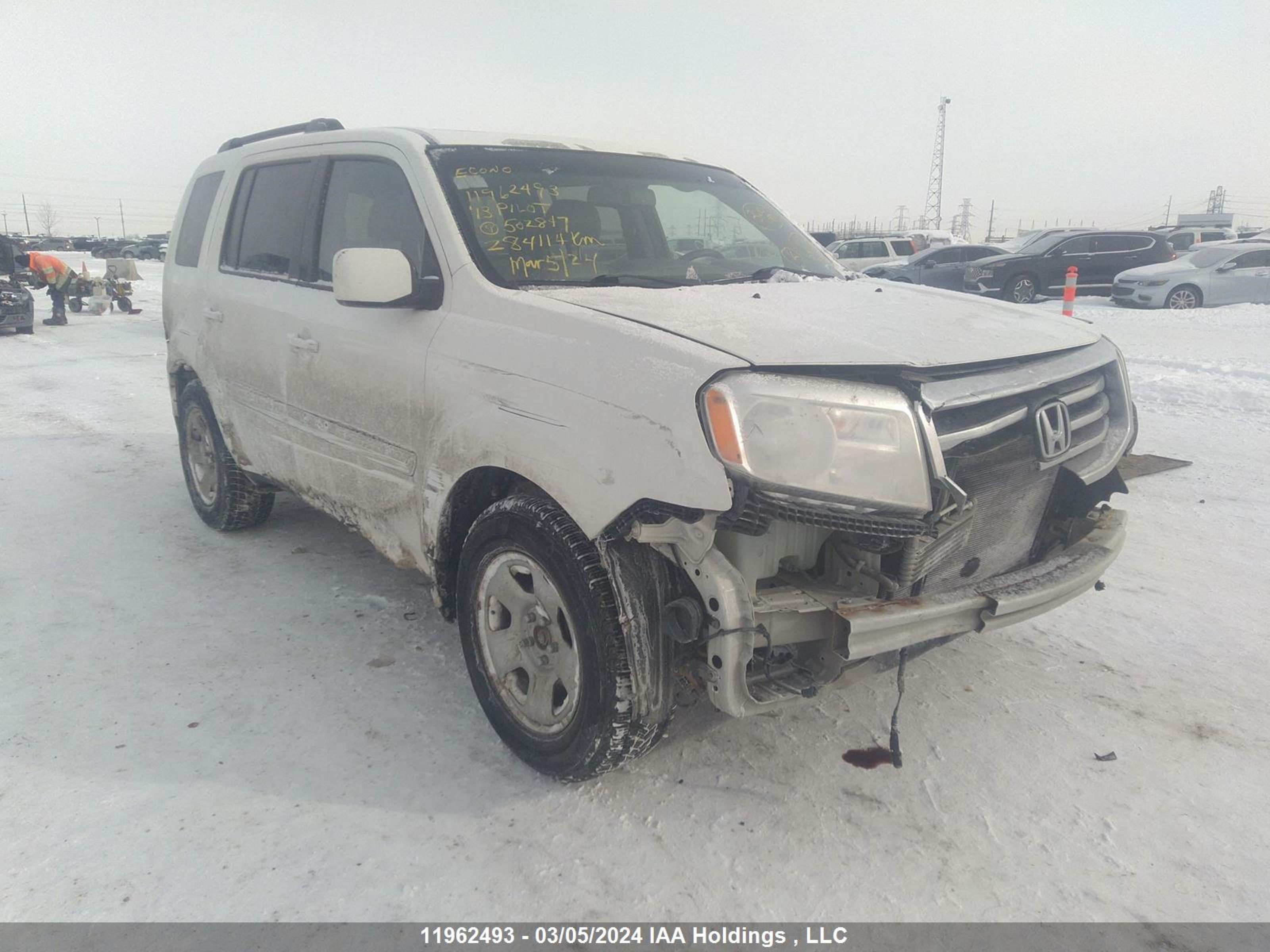 honda pilot 2013 5fnyf4h52db502847