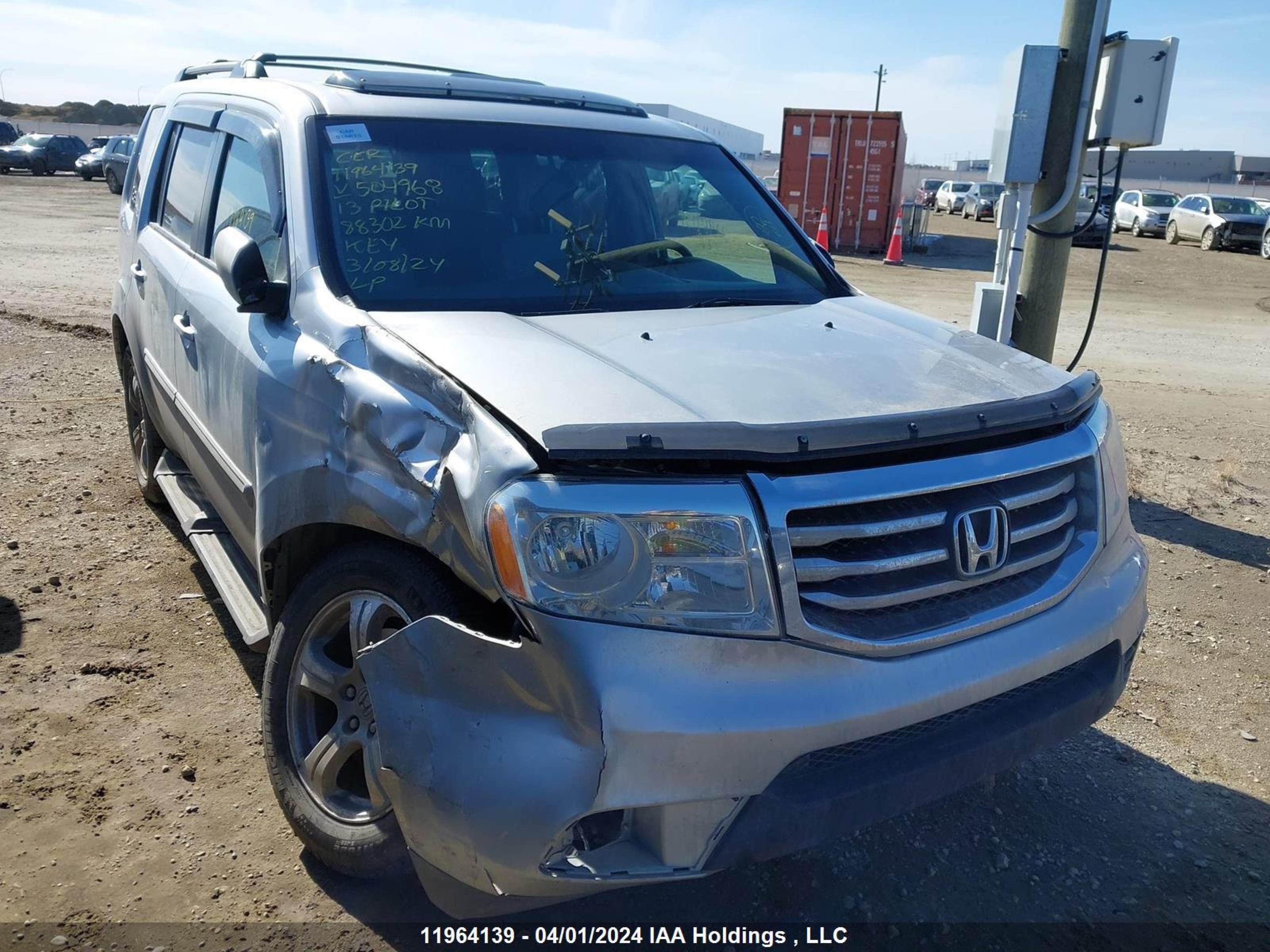 honda pilot 2013 5fnyf4h52db504968