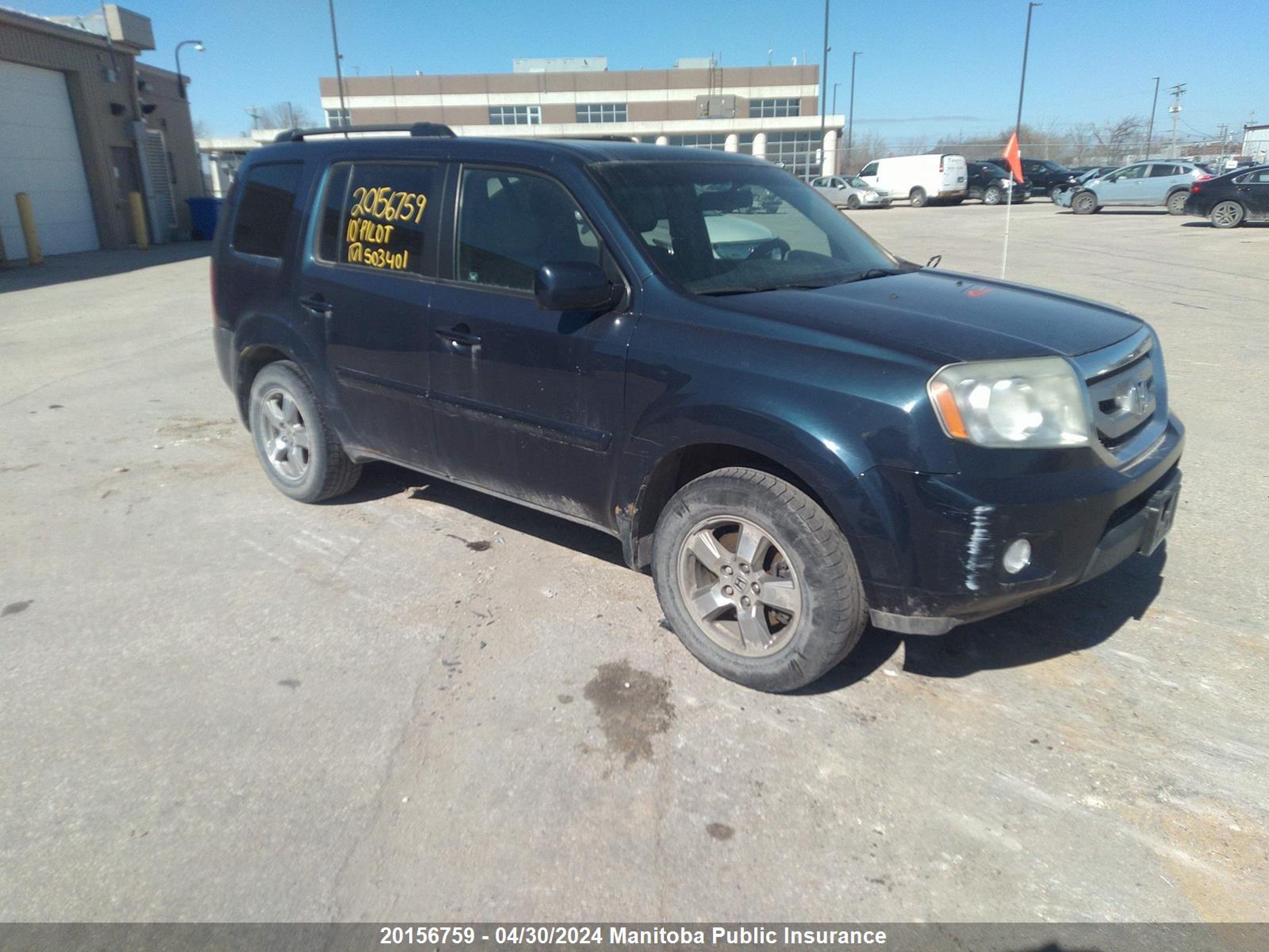 honda pilot 2010 5fnyf4h56ab503401