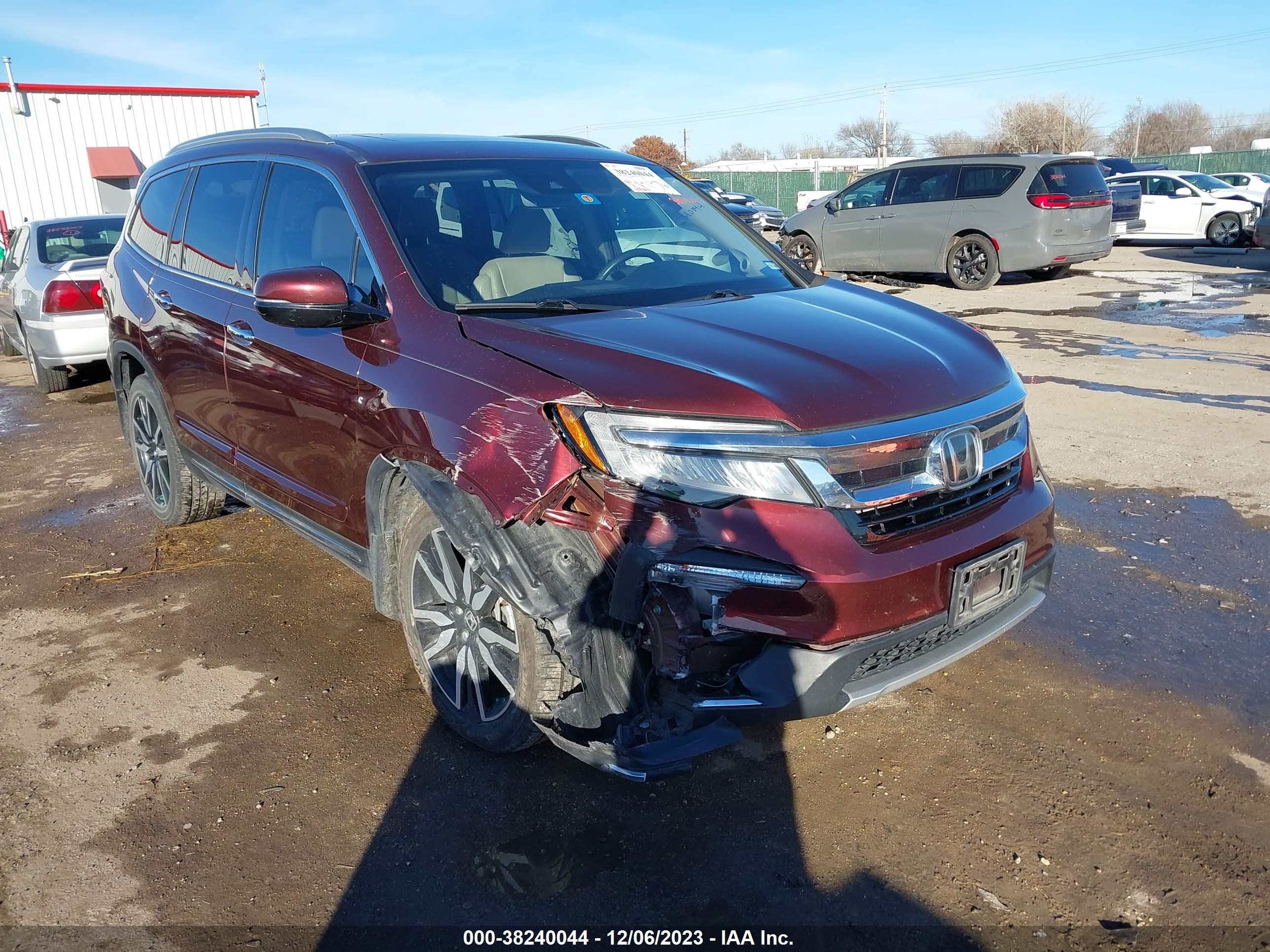 honda pilot 2019 5fnyf5h91kb009117