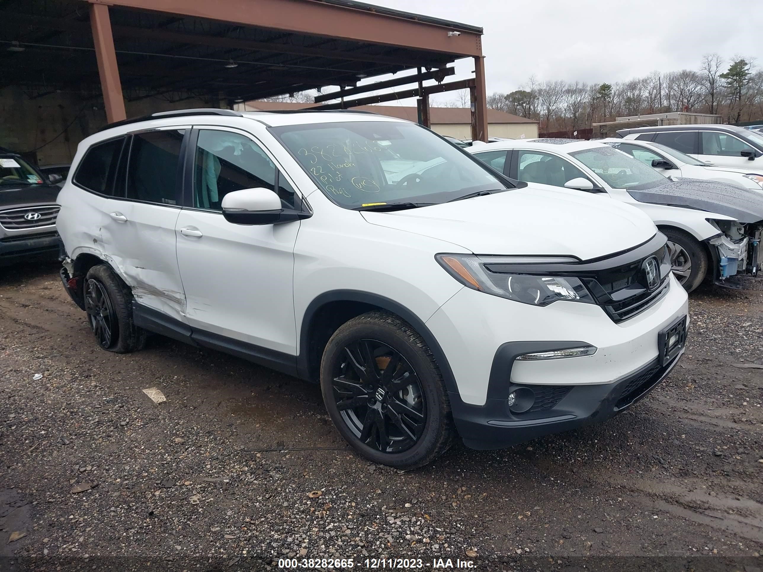 honda pilot 2022 5fnyf6h28nb059221