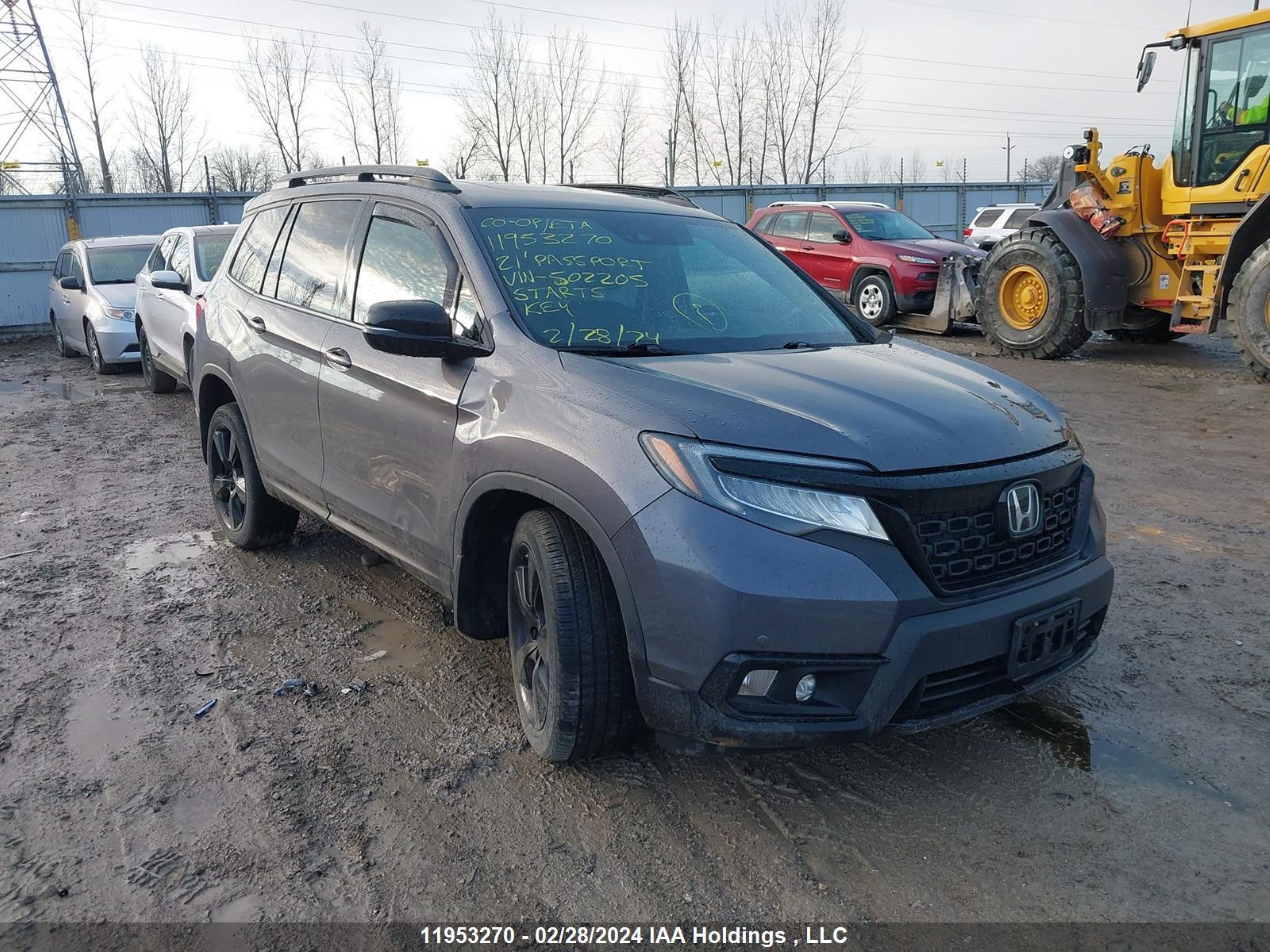 honda passport 2021 5fnyf8h93mb502205