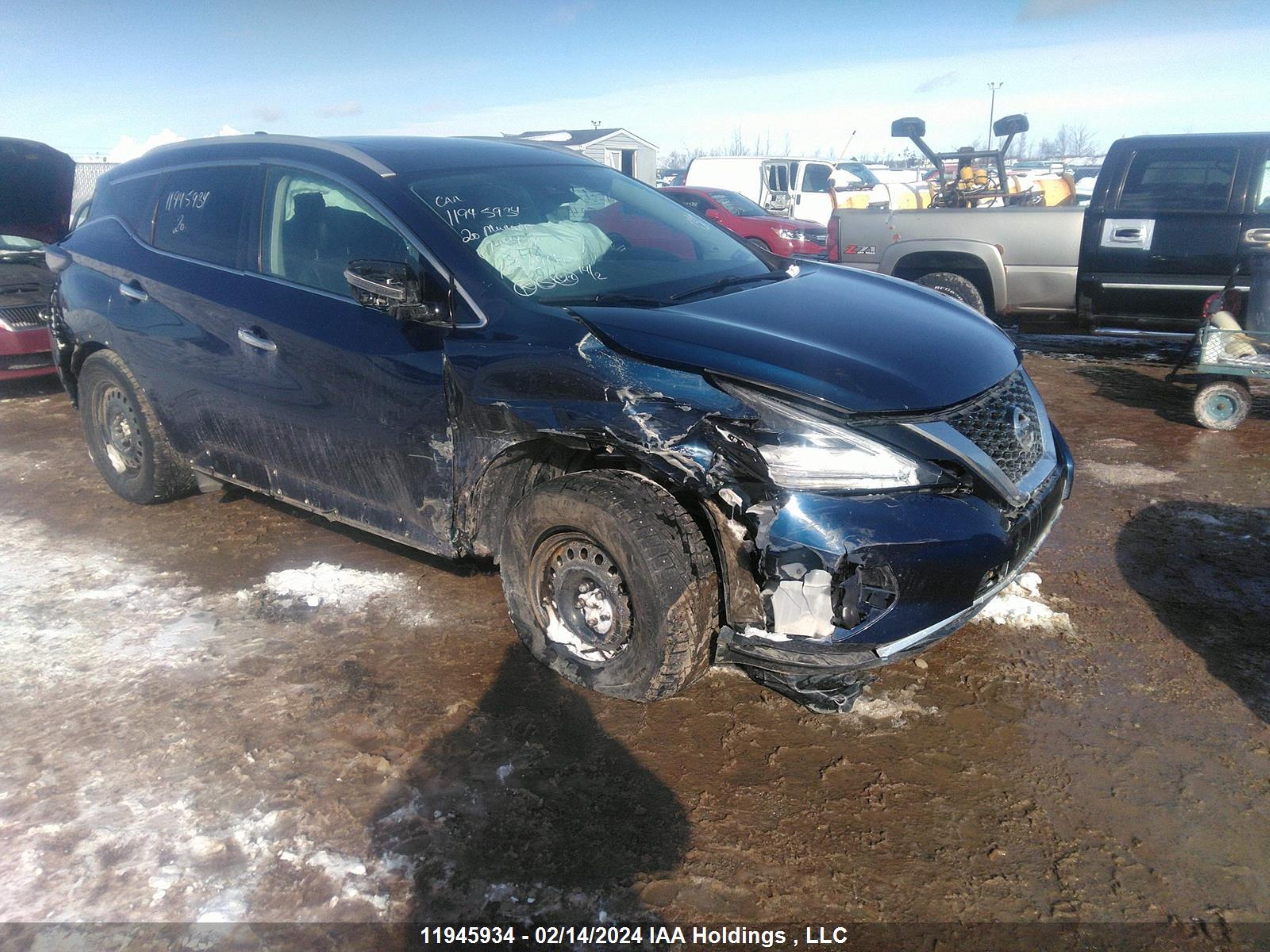 nissan murano 2020 5n1az2cs9ln125178