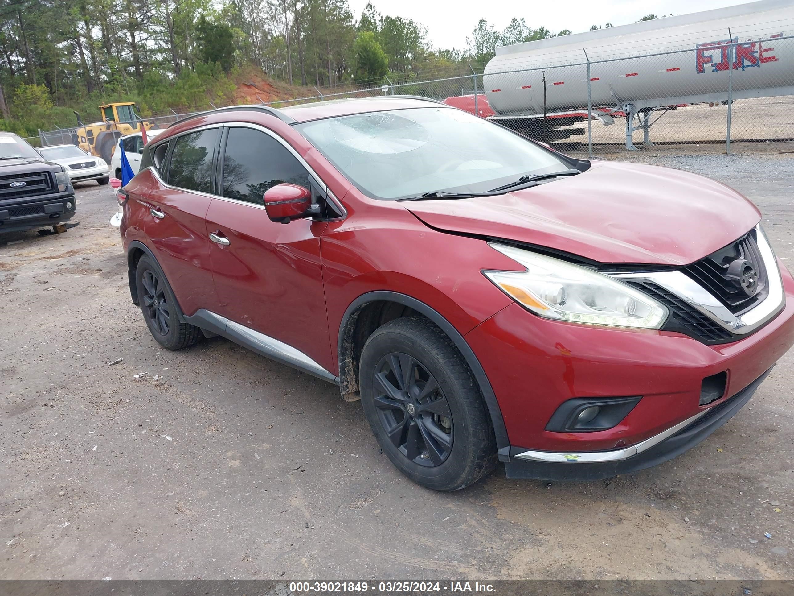 nissan murano 2017 5n1az2mg2hn170156