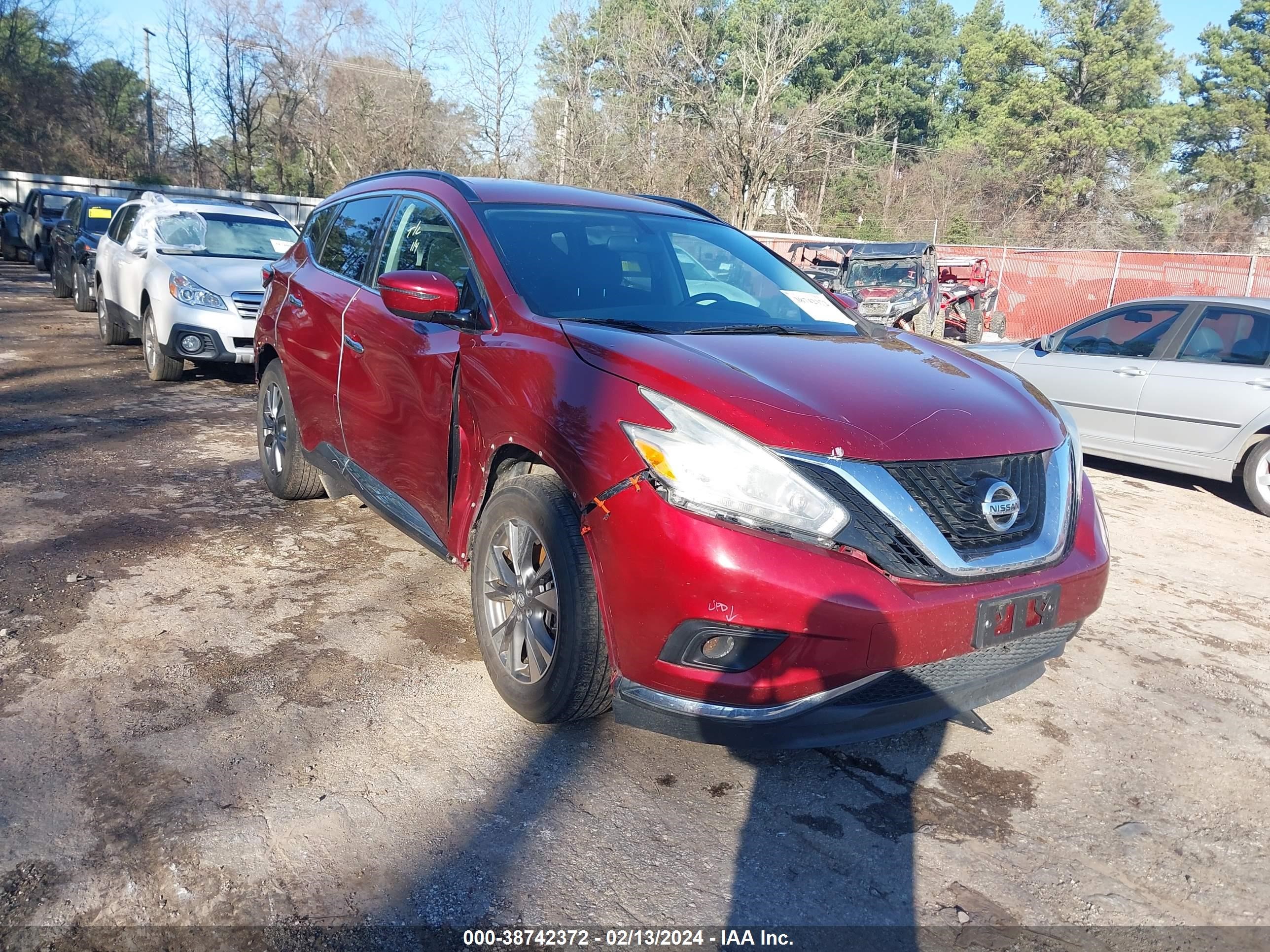 nissan murano 2016 5n1az2mg3gn125158