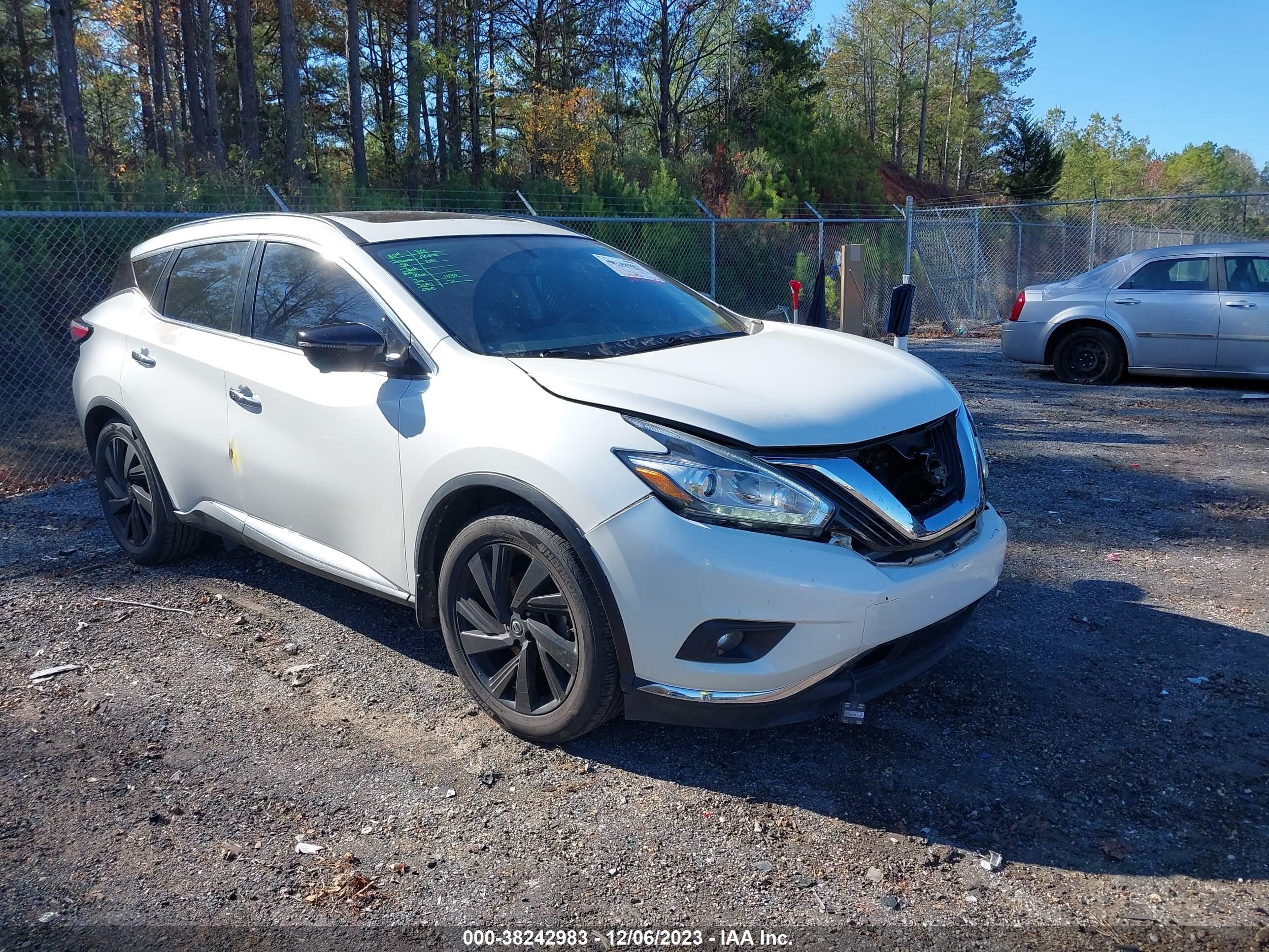 nissan murano 2017 5n1az2mg4hn135960