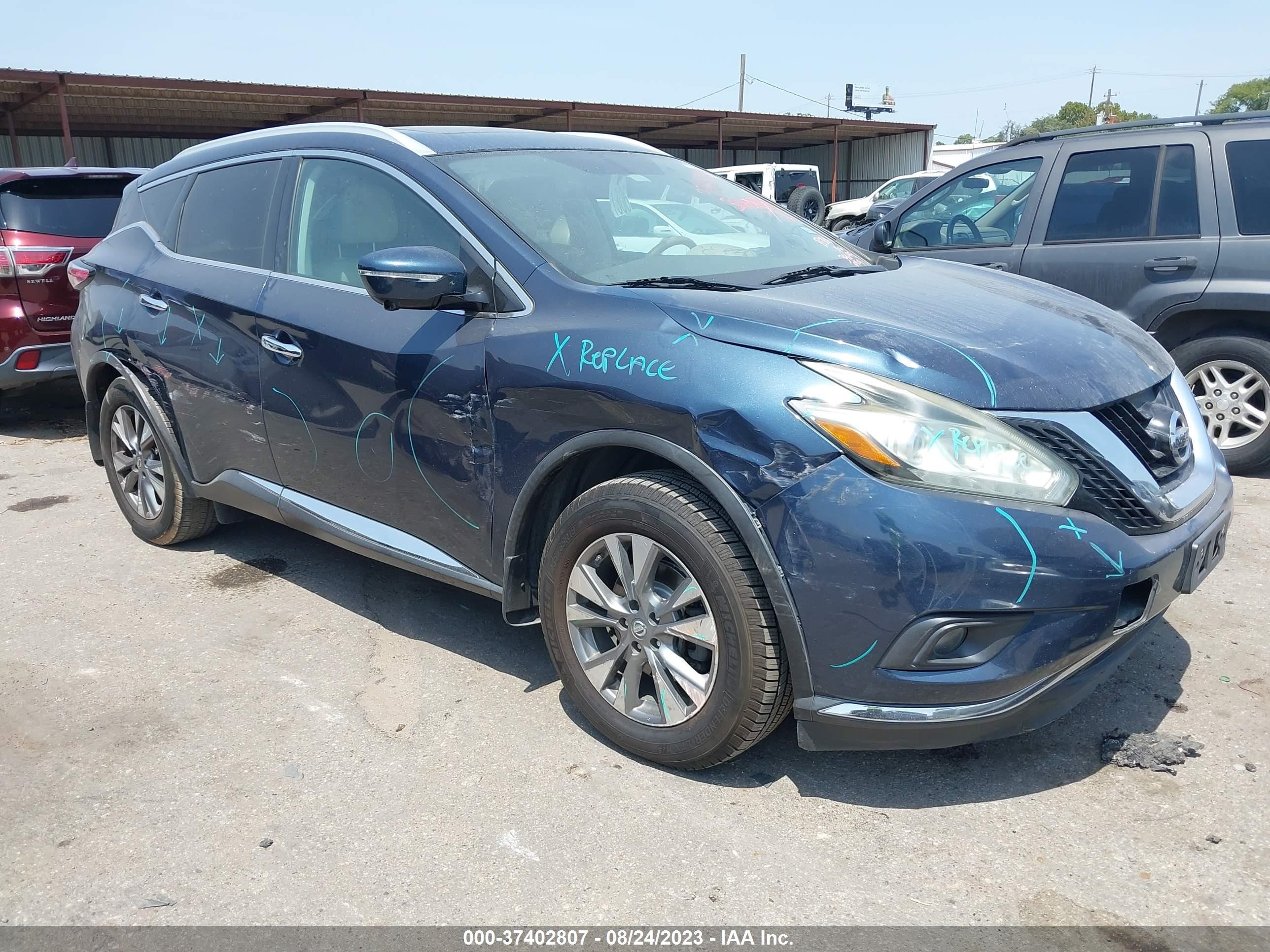 nissan murano 2015 5n1az2mg9fn263172