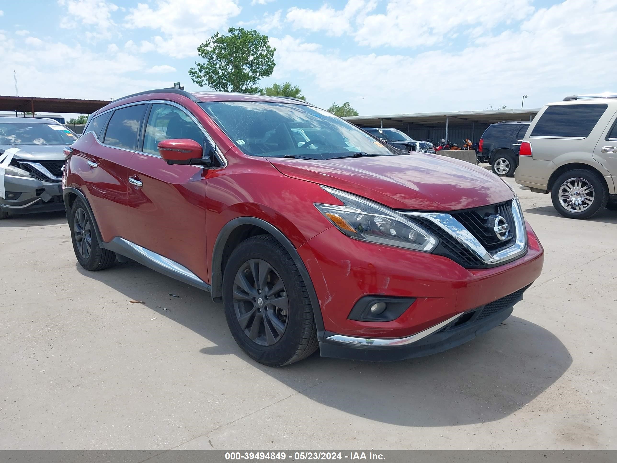 nissan murano 2018 5n1az2mg9jn174520