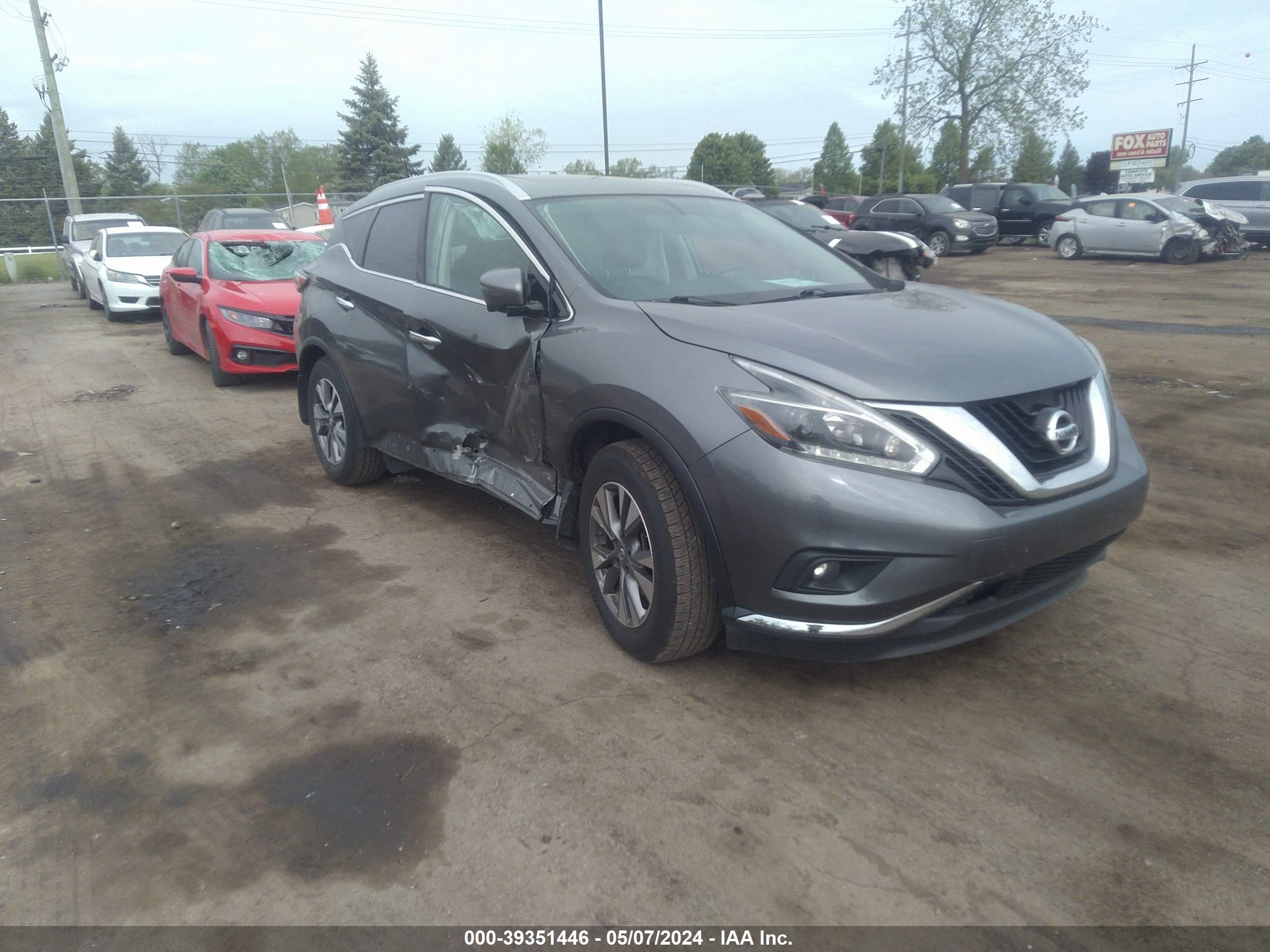 nissan murano 2018 5n1az2mh1jn117186