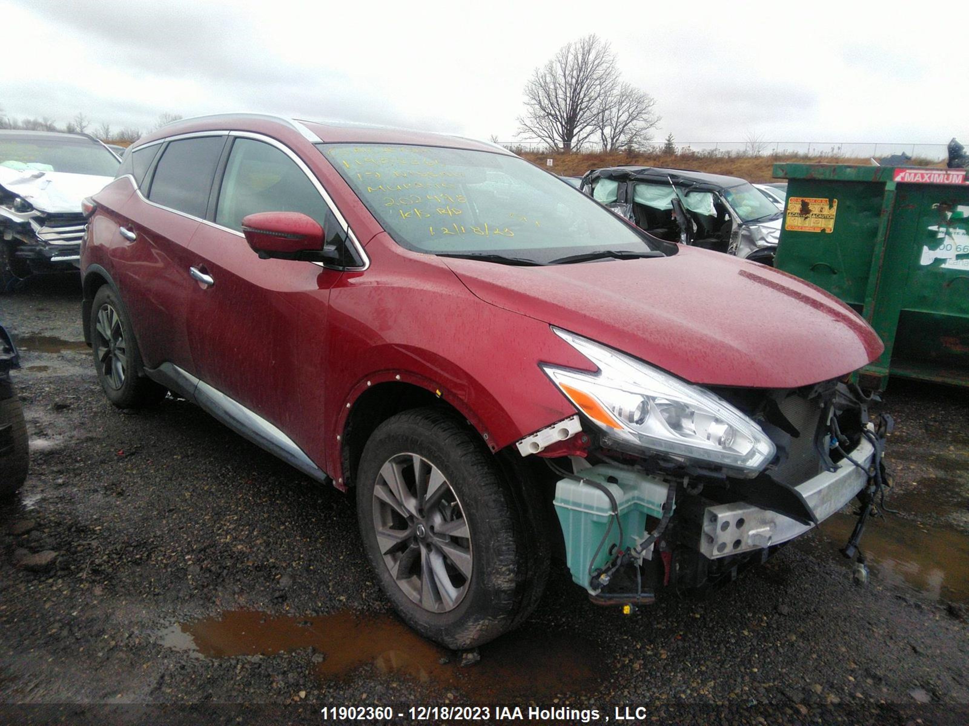 nissan murano 2017 5n1az2mh4hn202498