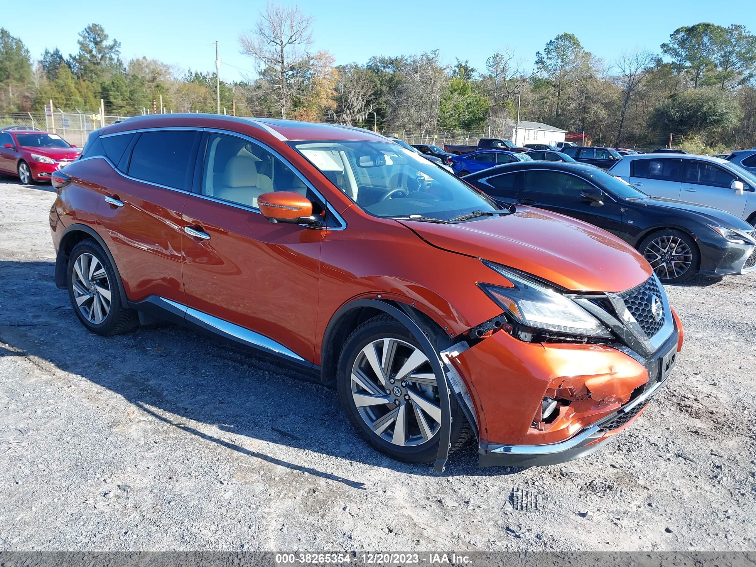 nissan murano s 2019 5n1az2ms4kn148252