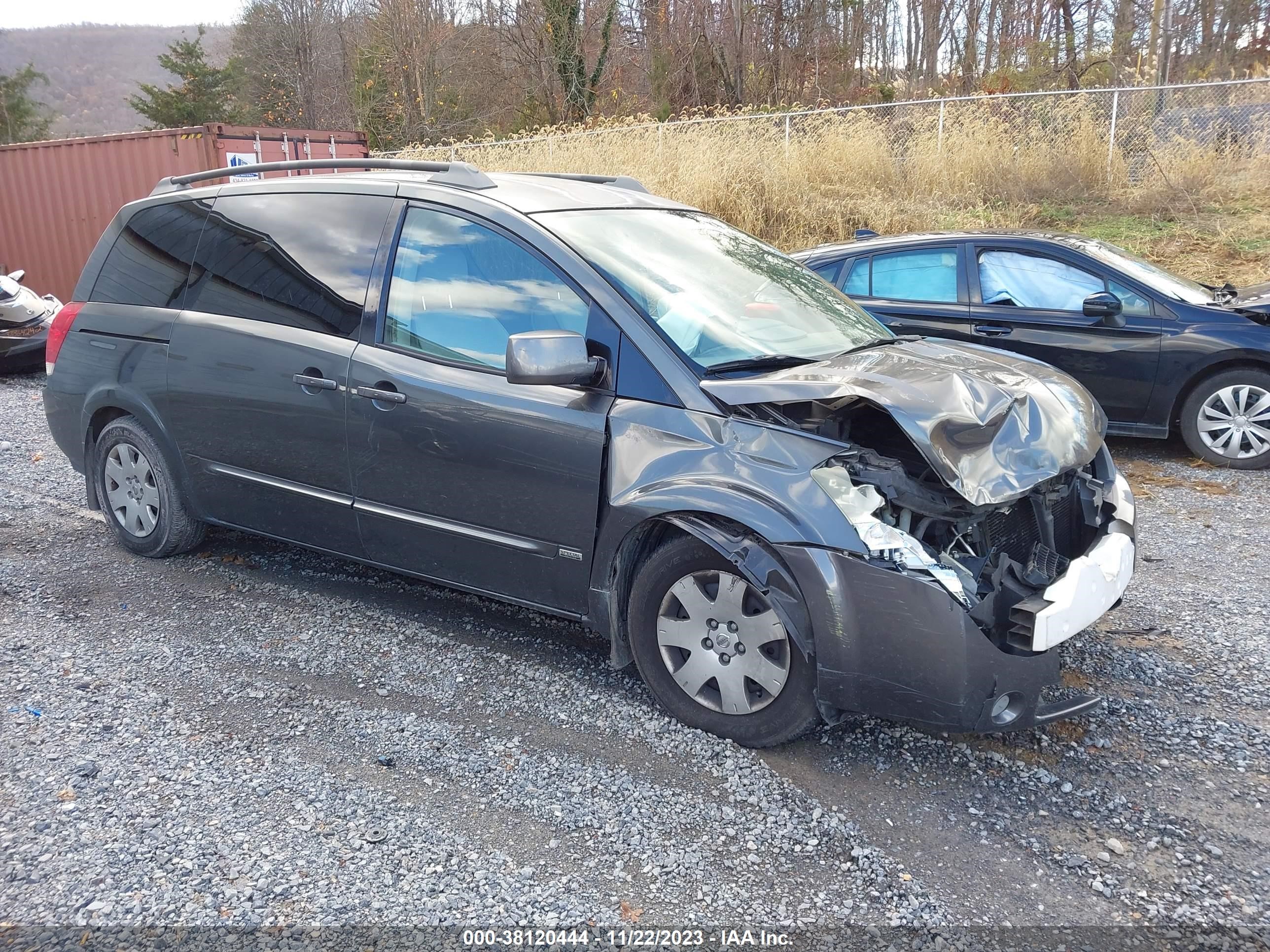 nissan quest 2006 5n1bv28u76n125646