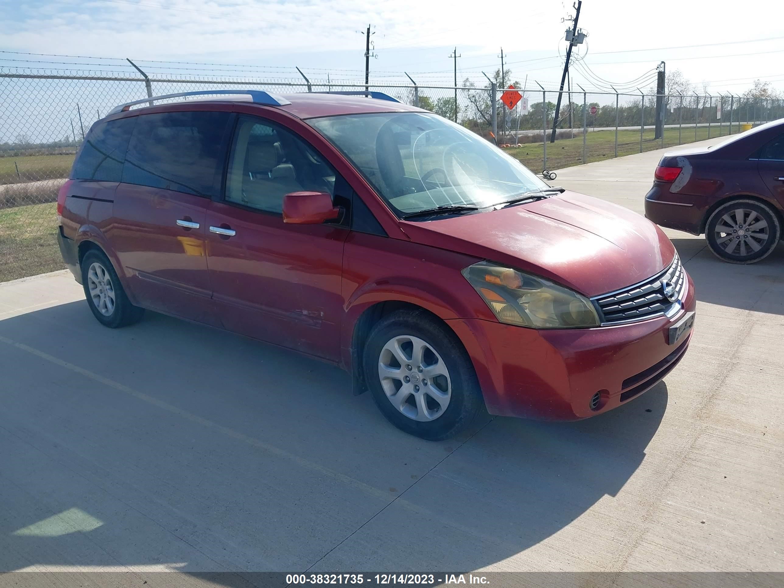 nissan quest 2007 5n1bv28u97n107294