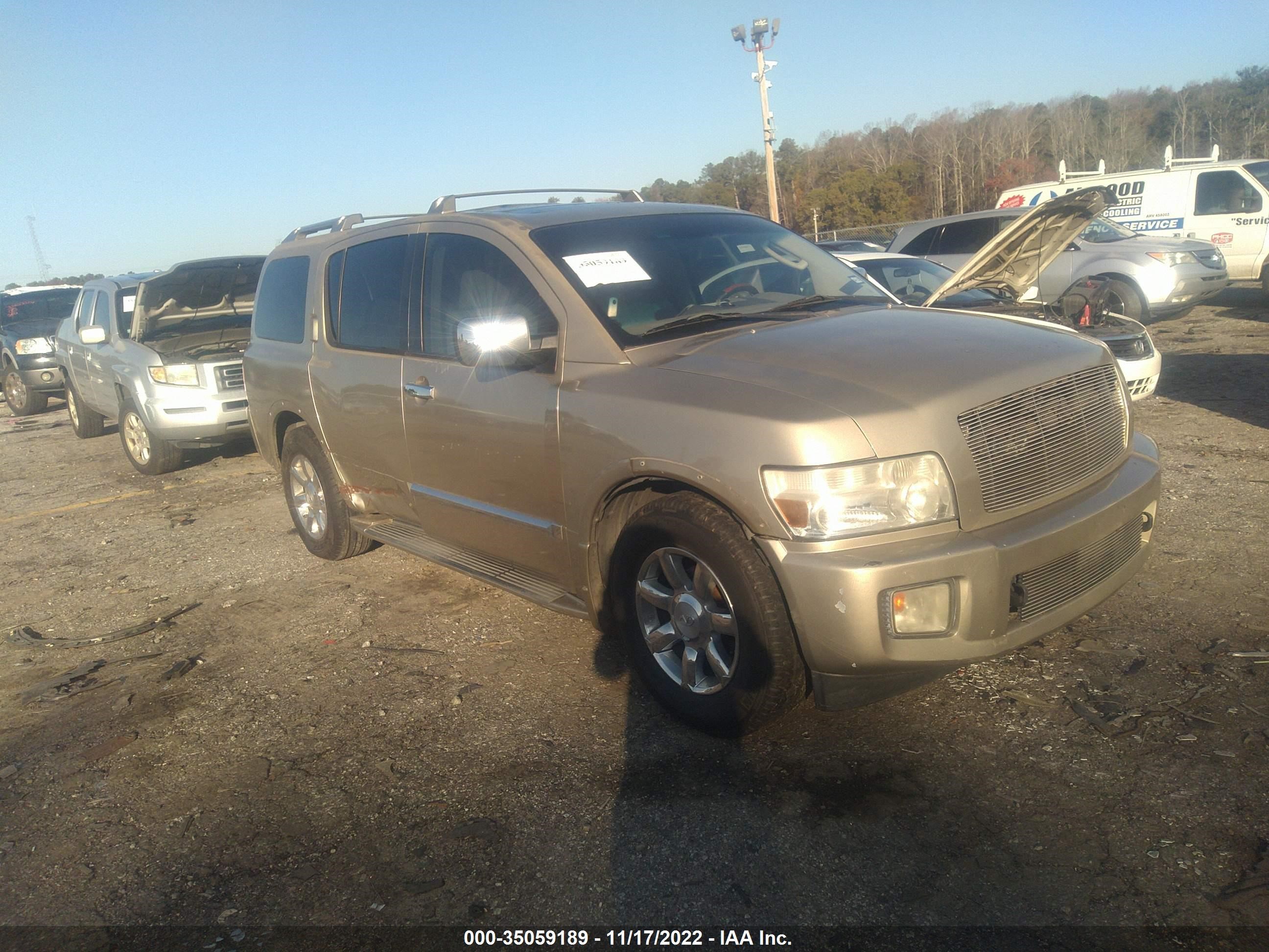 infiniti qx56 2005 5n3aa08a45n814079