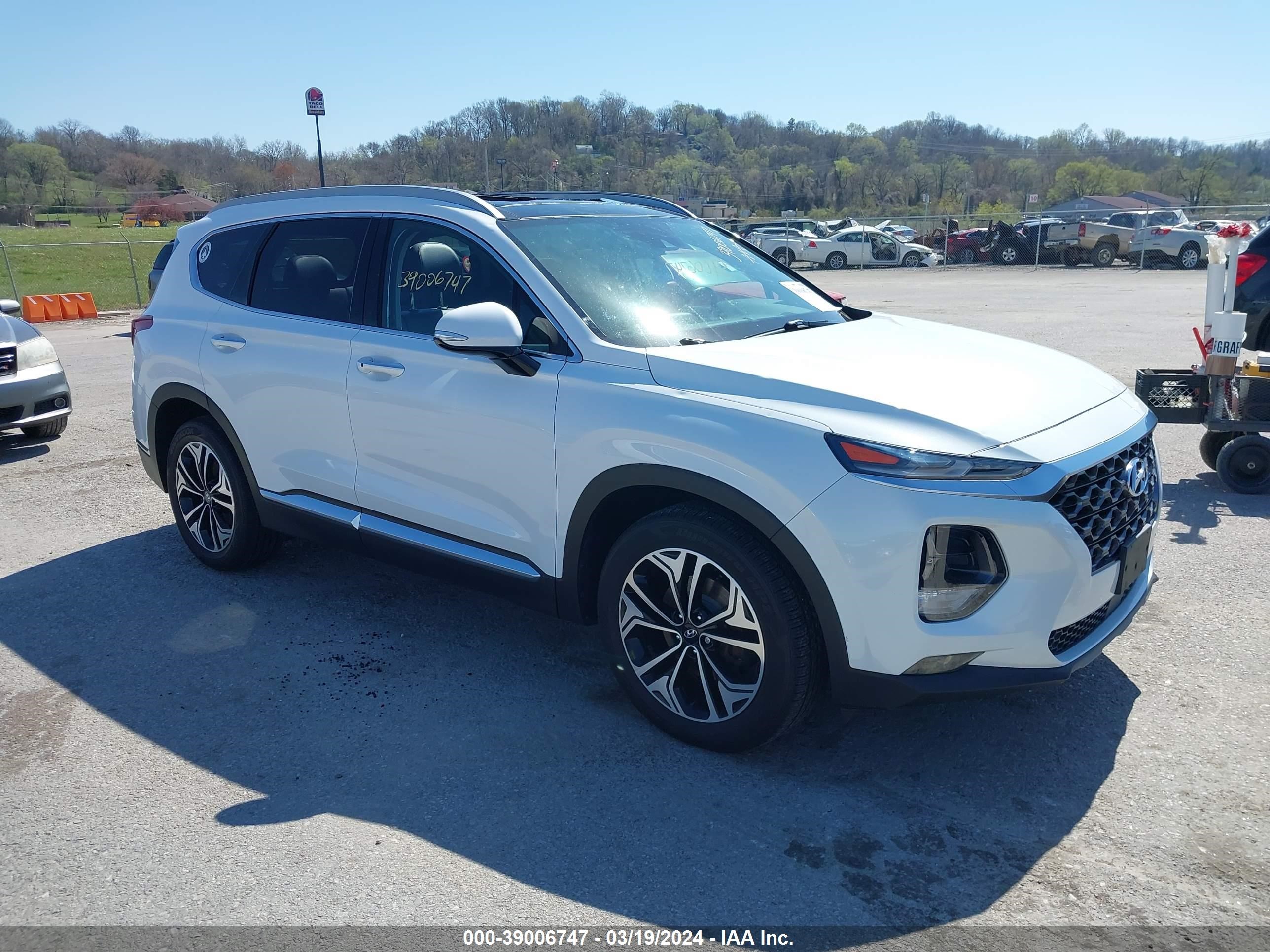 hyundai santa fe 2019 5nms5caa8kh058699