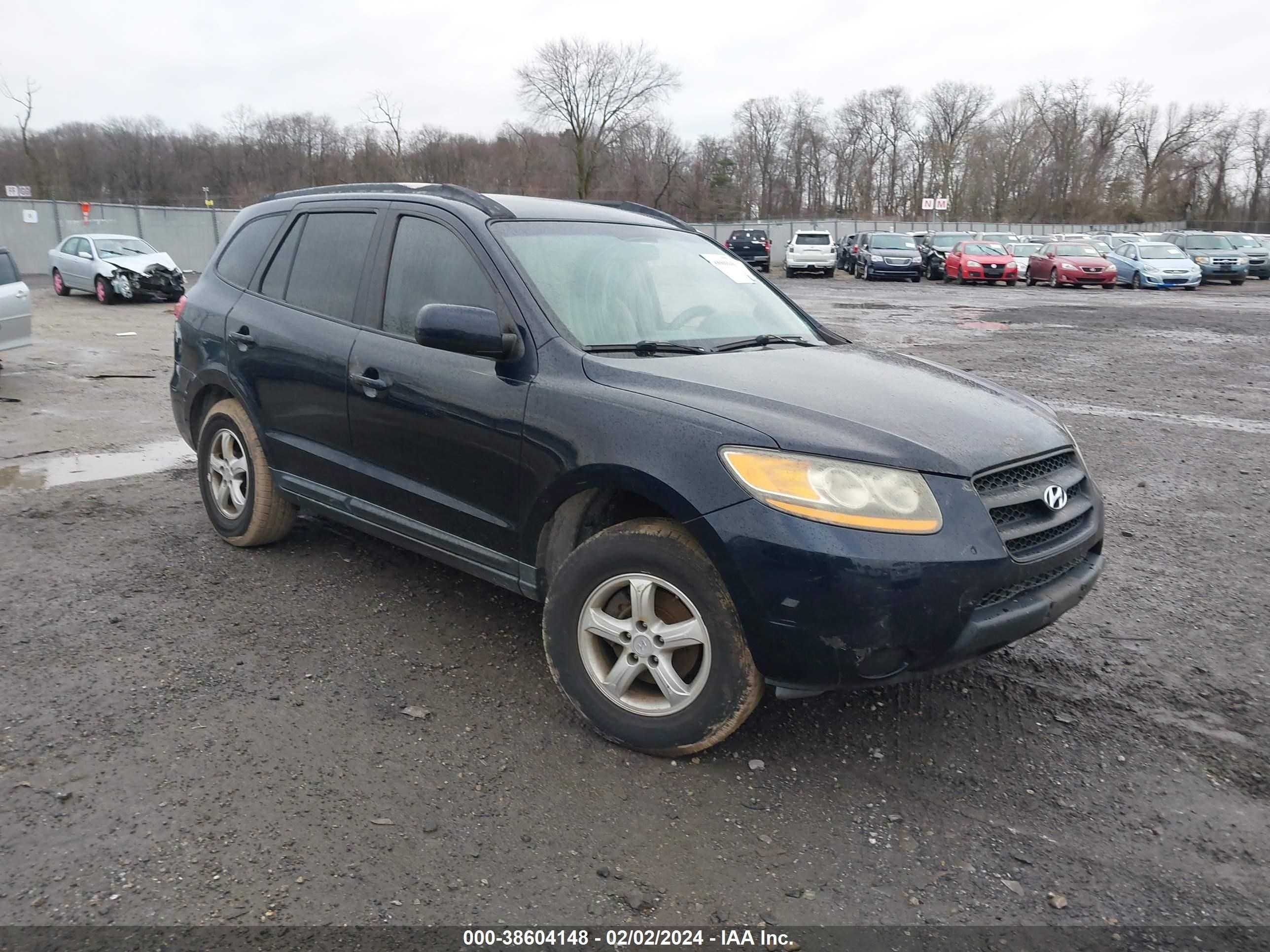 hyundai santa fe 2008 5nmsg13dx8h130016