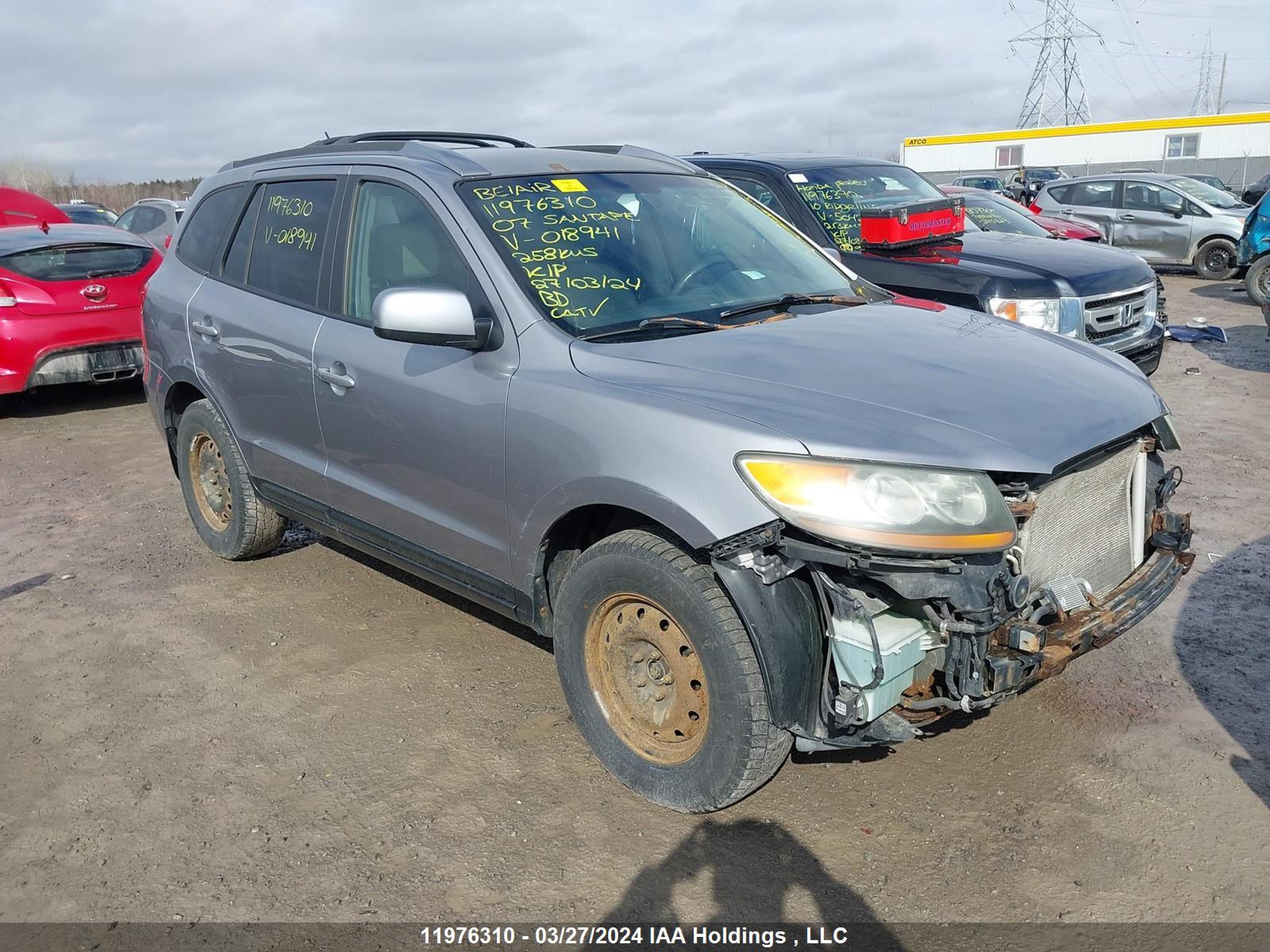 hyundai santa fe 2007 5nmsg13e17h018941