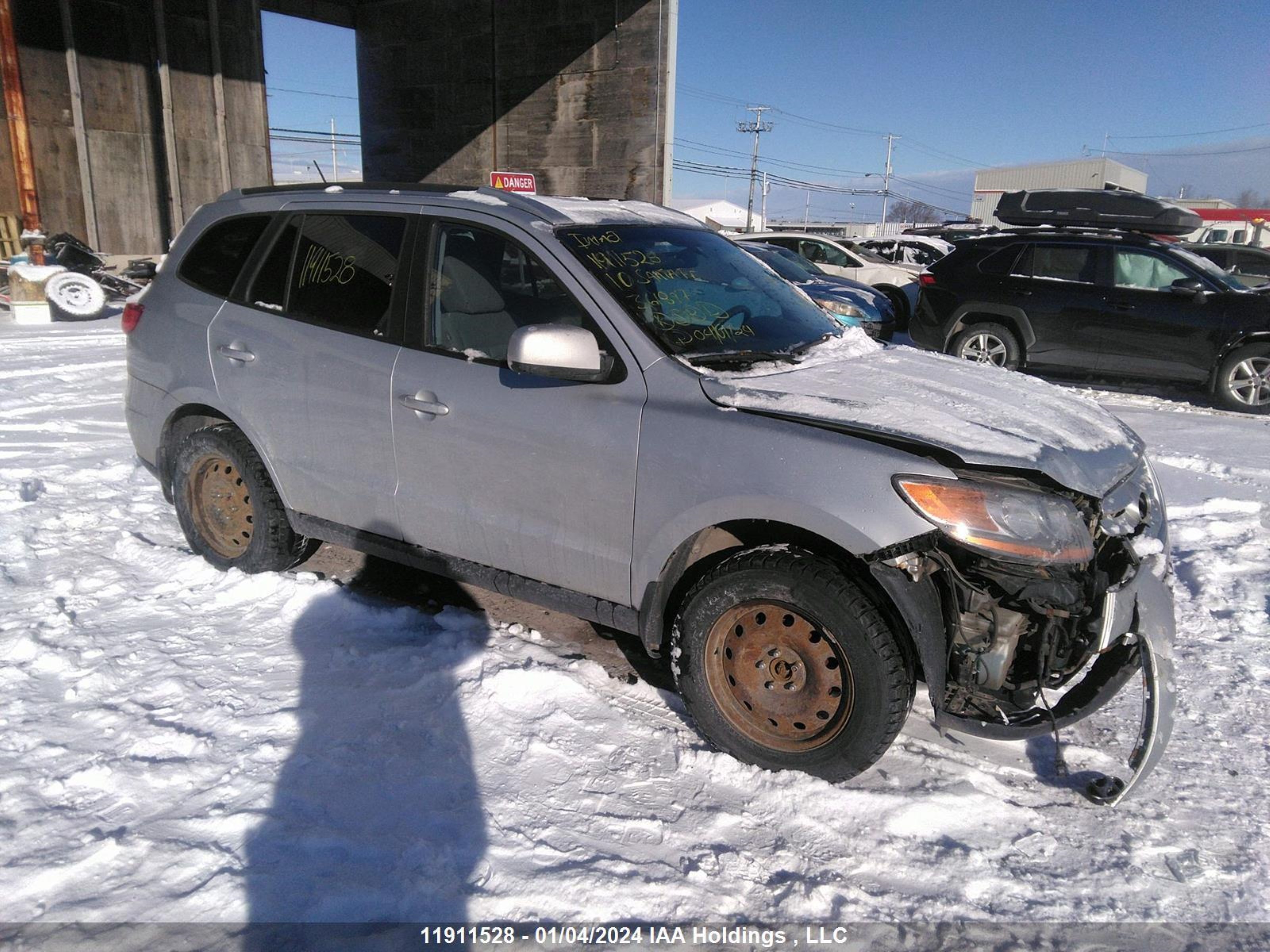 hyundai santa fe 2010 5nmsgdag0ah361897