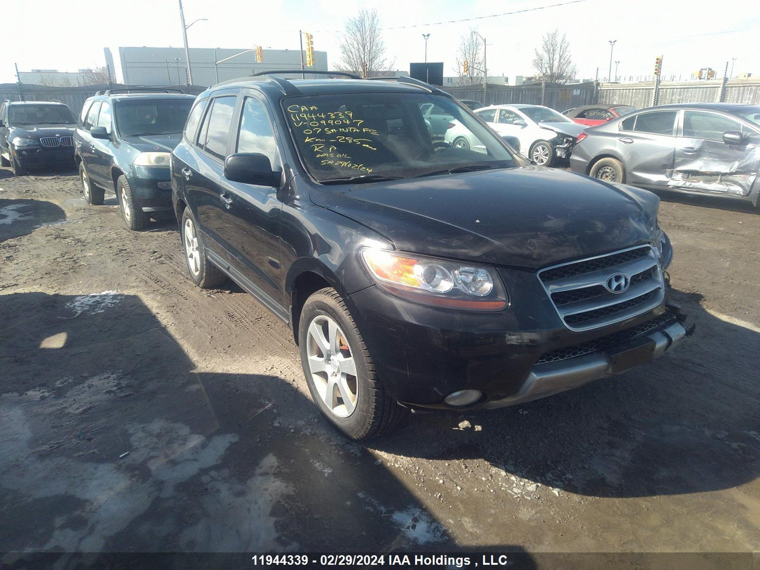 hyundai santa fe 2007 5nmsh73e87h099047