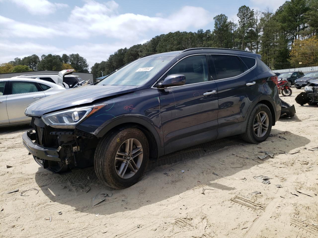 hyundai santa fe 2017 5nmzudlb7hh014358