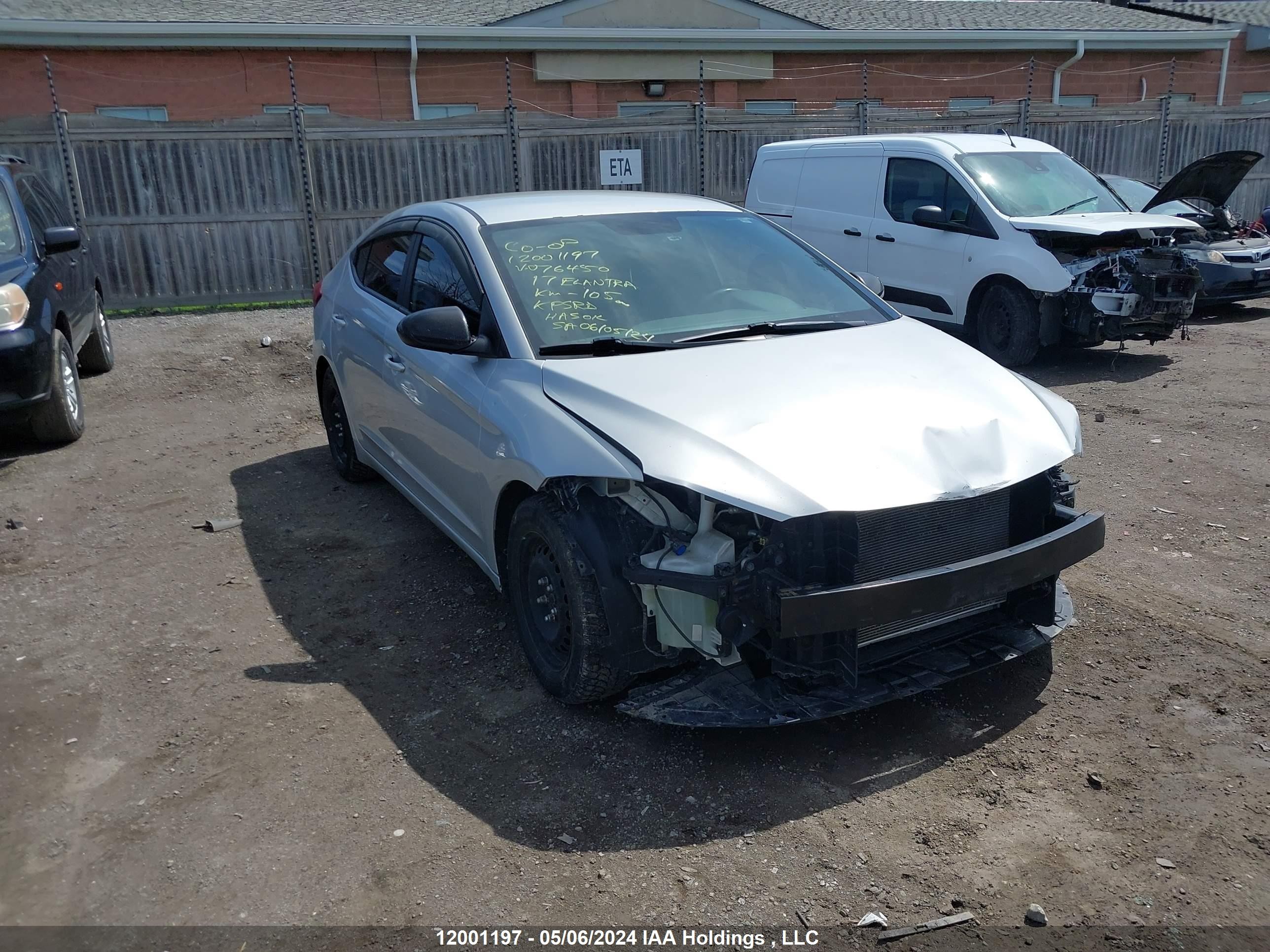 hyundai elantra 2017 5npd74lf9hh076450