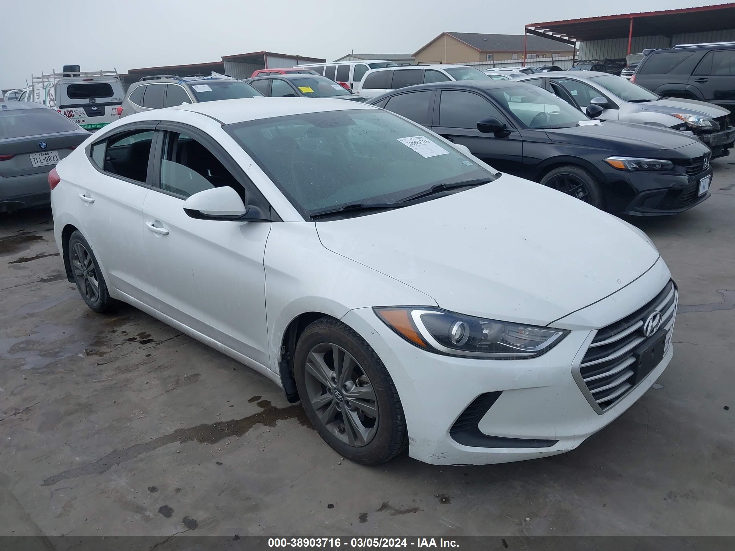 hyundai elantra 2018 5npd84lf1jh239241