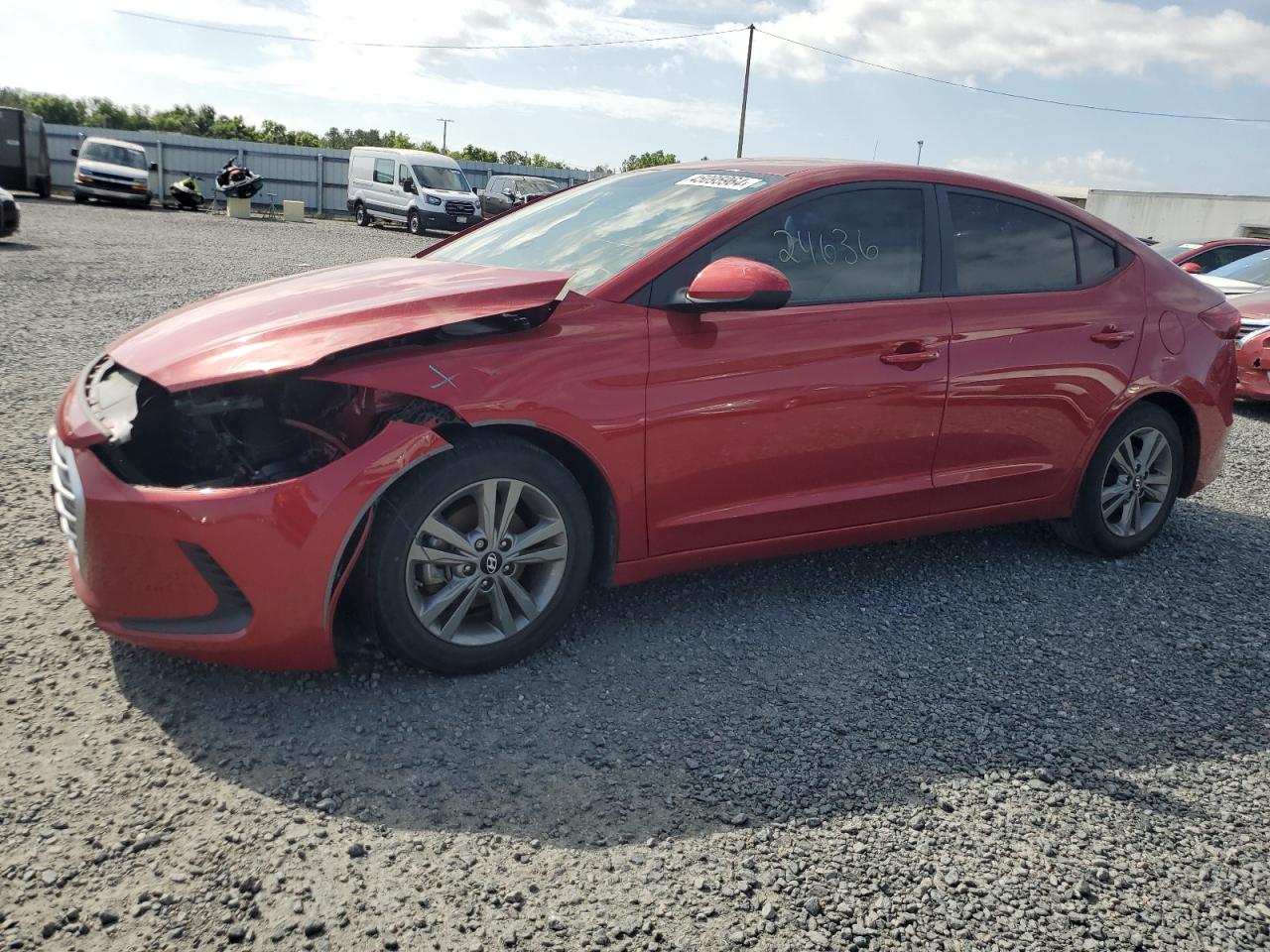 hyundai elantra 2018 5npd84lf5jh381155