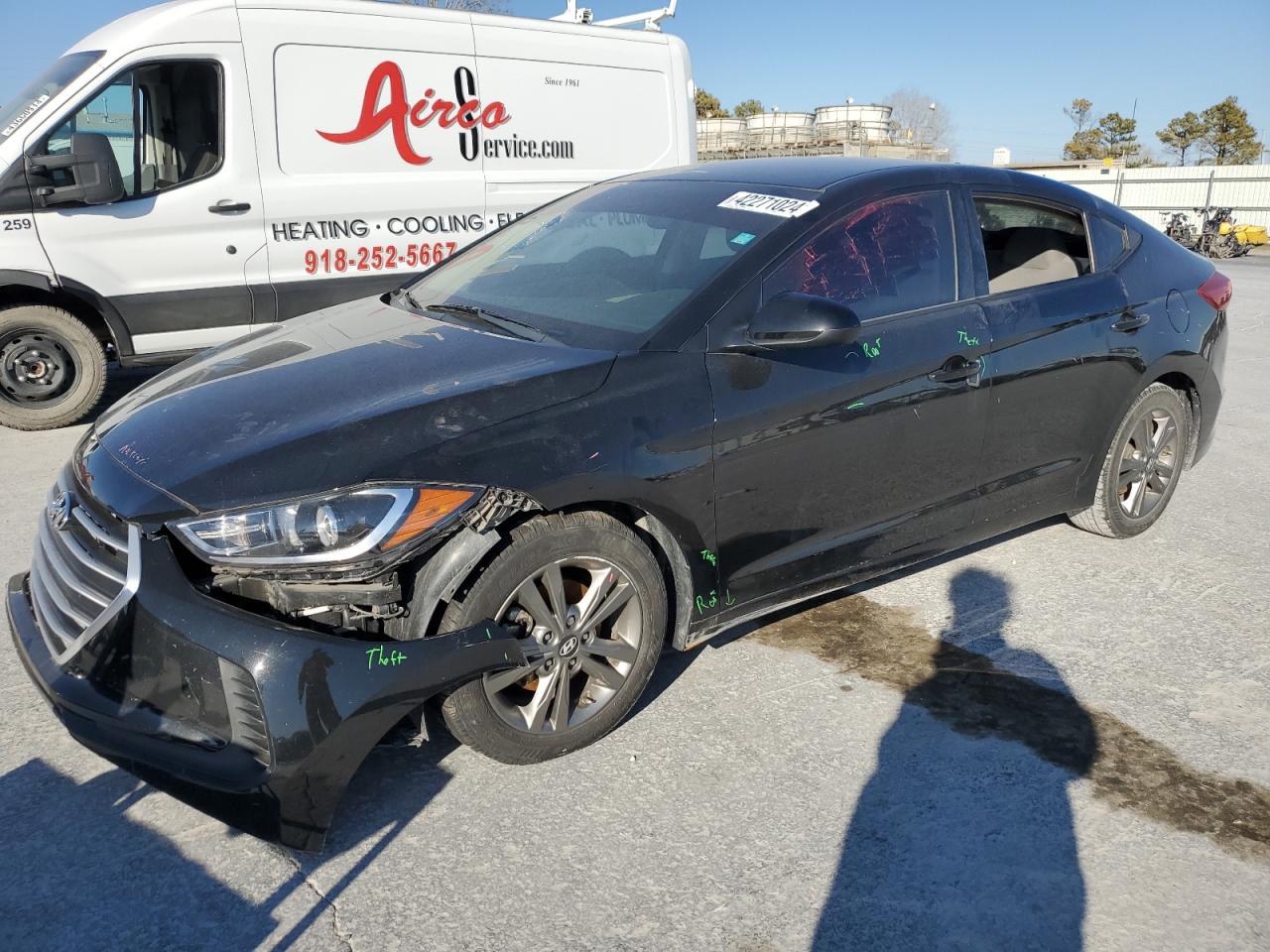 hyundai elantra 2018 5npd84lf6jh237890